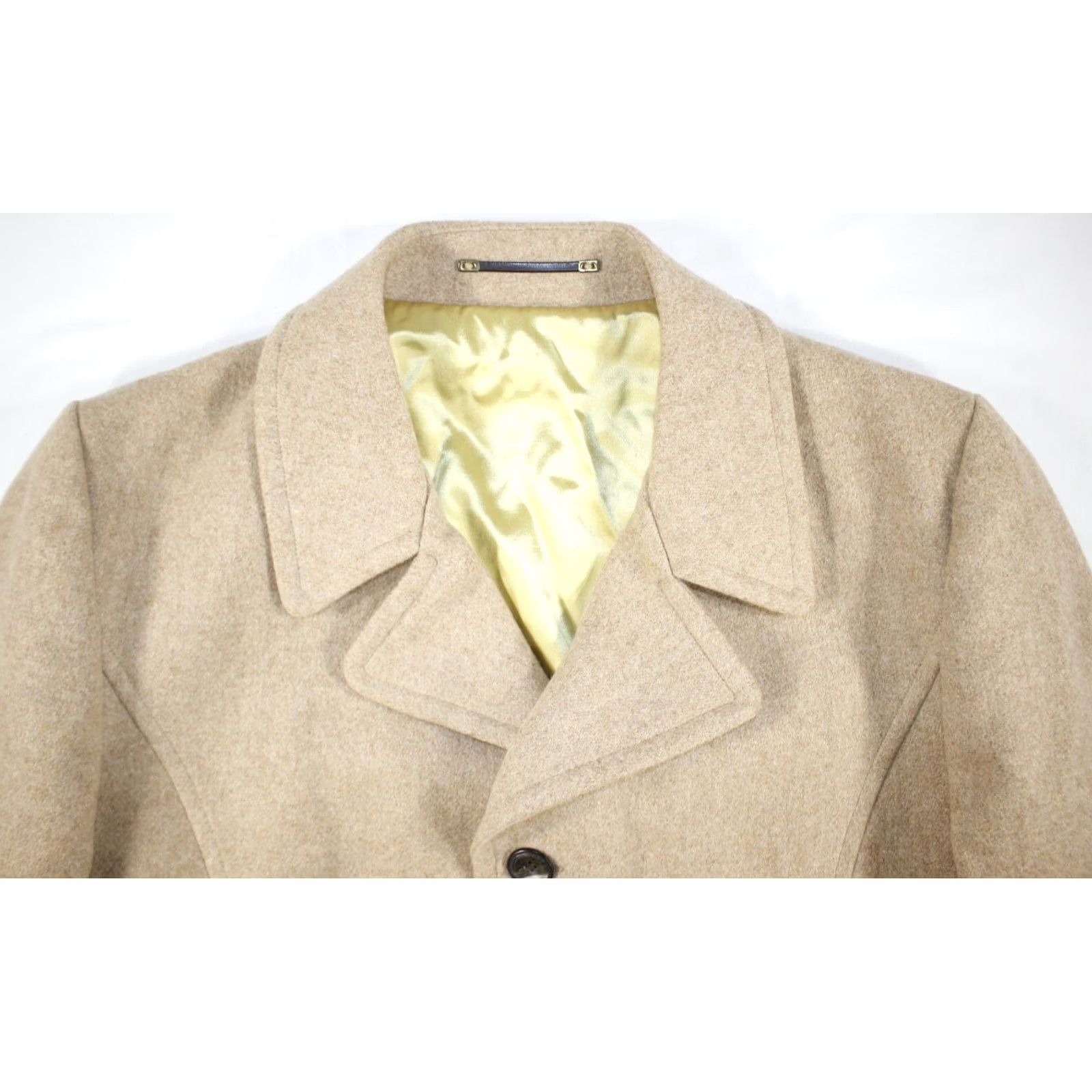 Vintage VINTAGE Silver Cloud Wool Tweed Mid Overcoat British Beige Men's 46 R Size US S / EU 44-46 / 1 - 3 Thumbnail