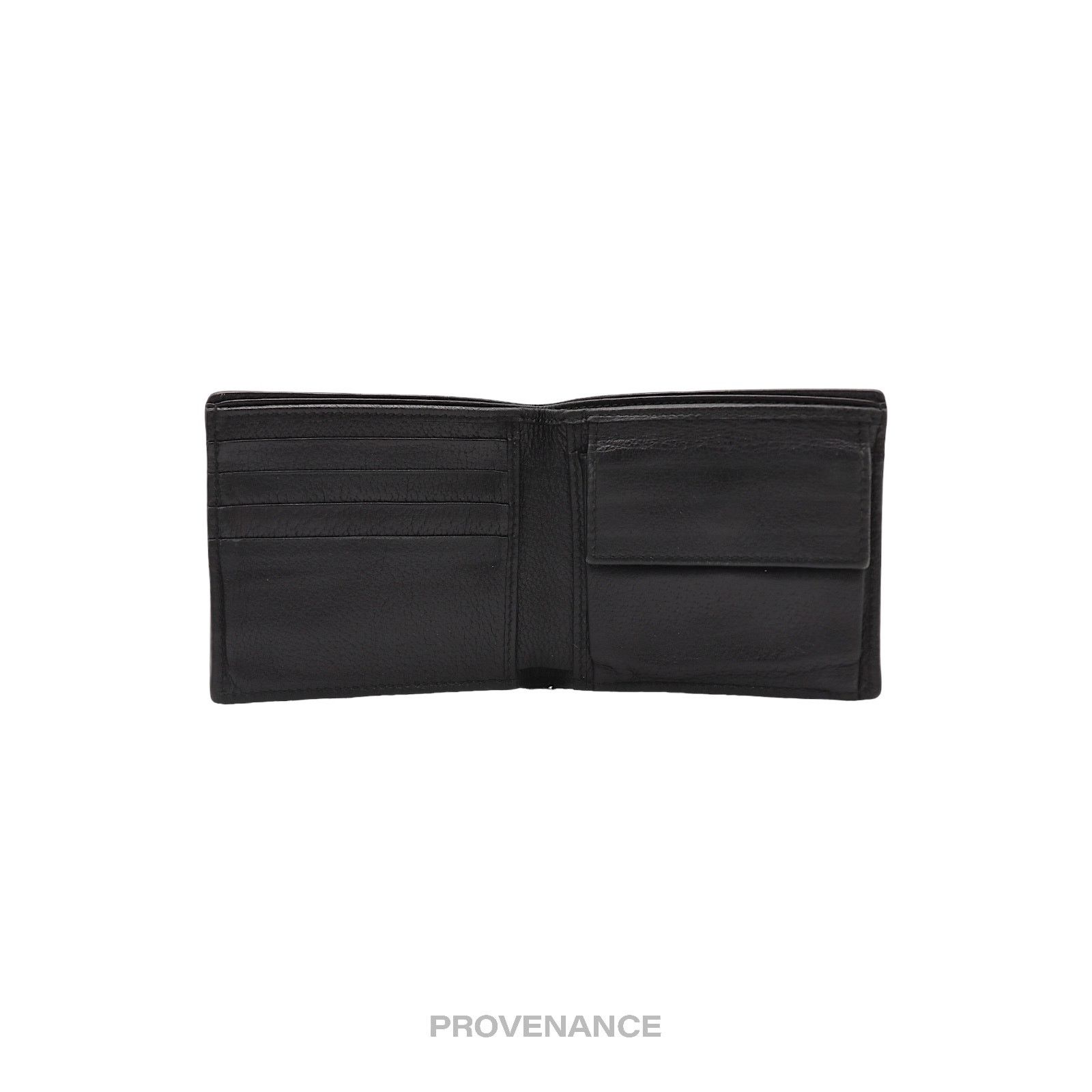 Gucci 🔴 Gucci Bifold Wallet -Logo Stripe Web Black Leather Size ONE SIZE - 6 Thumbnail