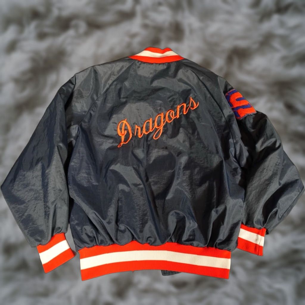 Vintage Vintage Stranahan Dragons Baseball Varsity Jacket Mens L Slim Fit Made In USA Size US L / EU 52-54 / 3 - 1 Thumbnail