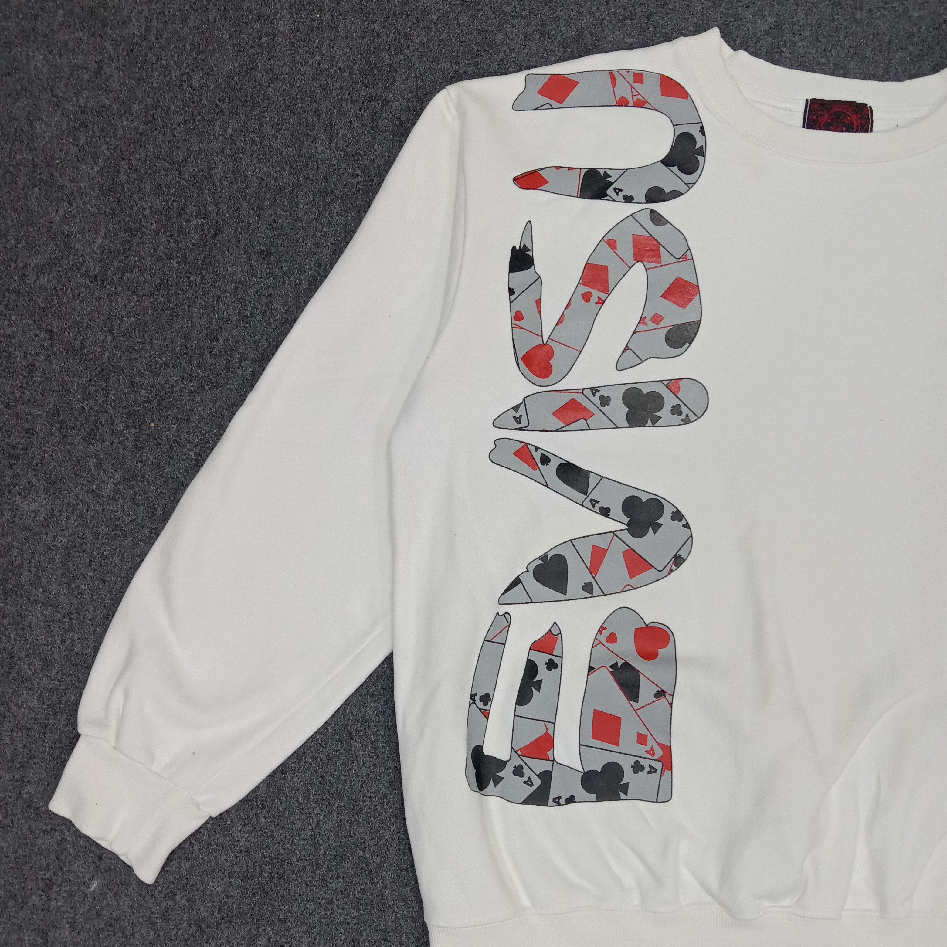 Evisu × Japanese Brand × Vintage EVISU Japanese Brand Playing Card Design Sweatshirt Size US XL / EU 56 / 4 - 2 Thumbnail