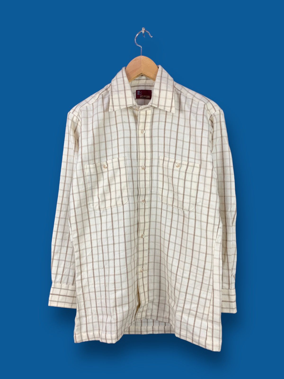 Japanese Brand Steals! Double Pocket Plaid Checkered Workwear Button Shirt Size US M / EU 48-50 / 2 - 1 Thumbnail