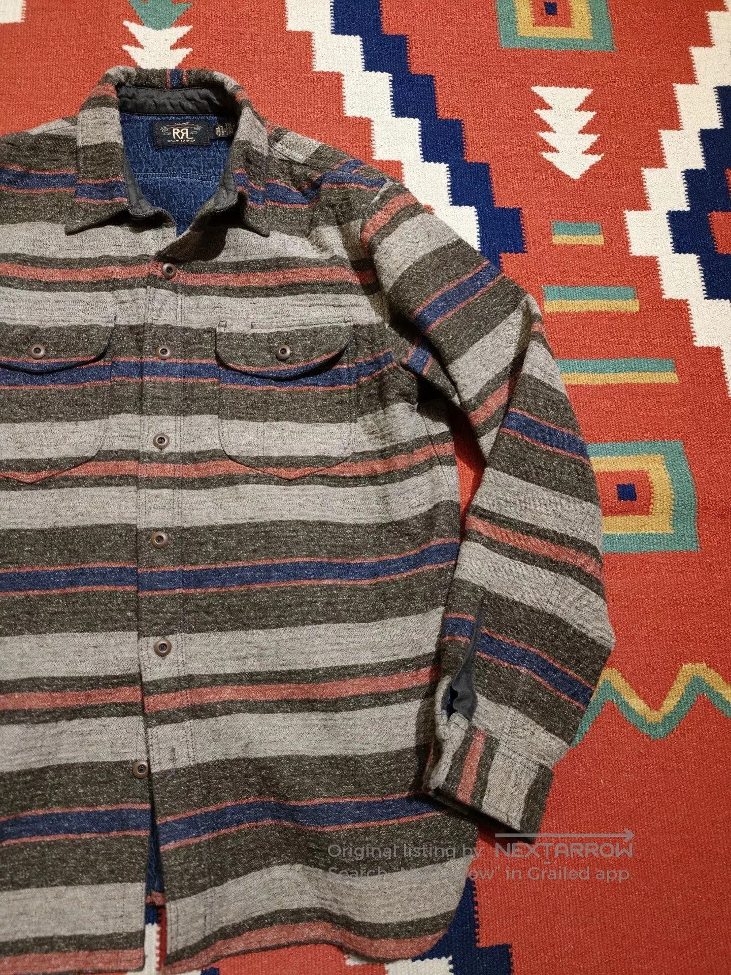 RRL Ralph Lauren Striped Double Cloth Workshirt. Size US M / EU 48-50 / 2 - 4 Thumbnail