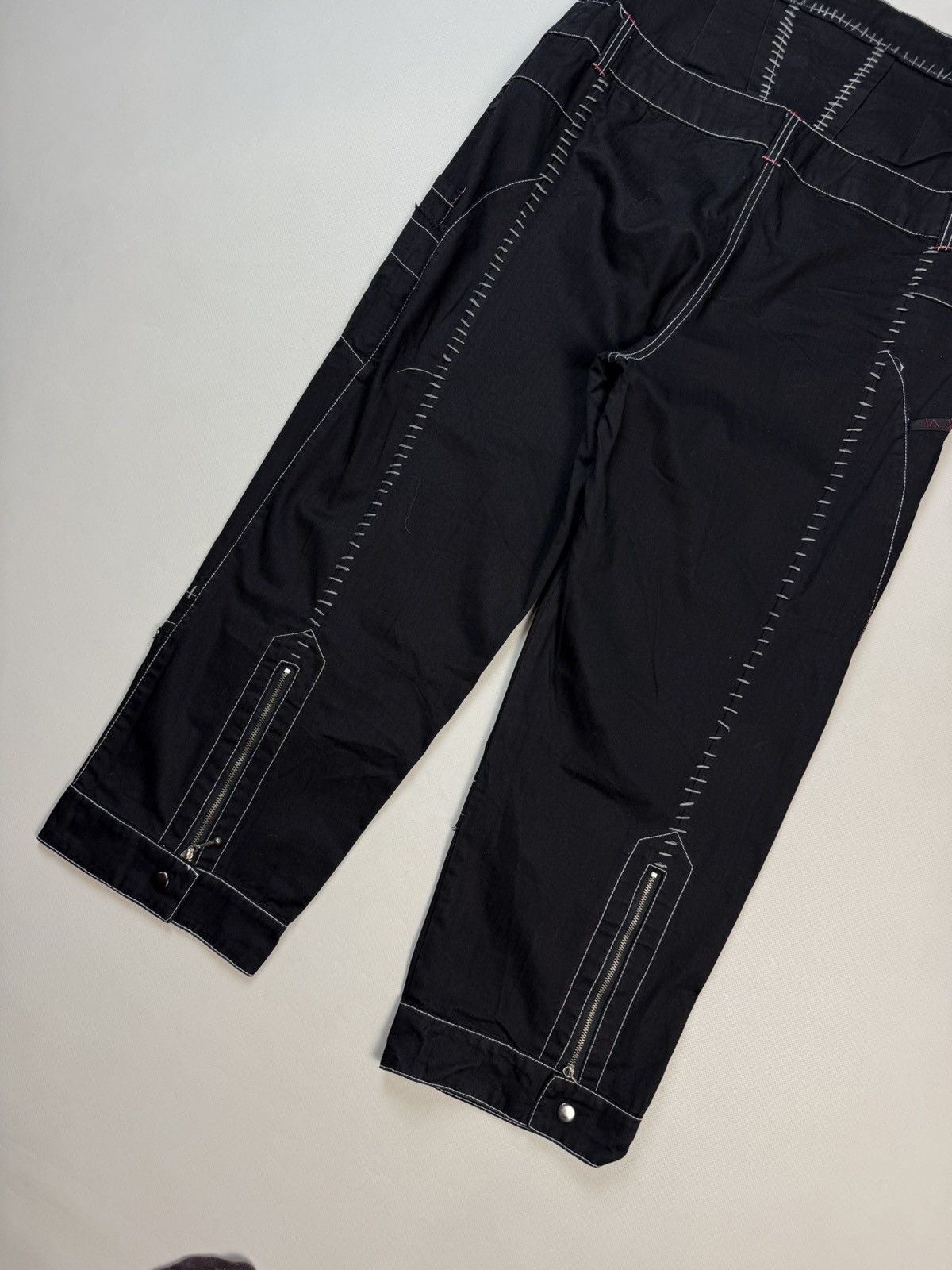 Cop Copine Cop Copine Avant-Garde Y2K High Rise Wide Leg Pants Trousers Size 30" / US 8 / IT 44 - 20 Thumbnail