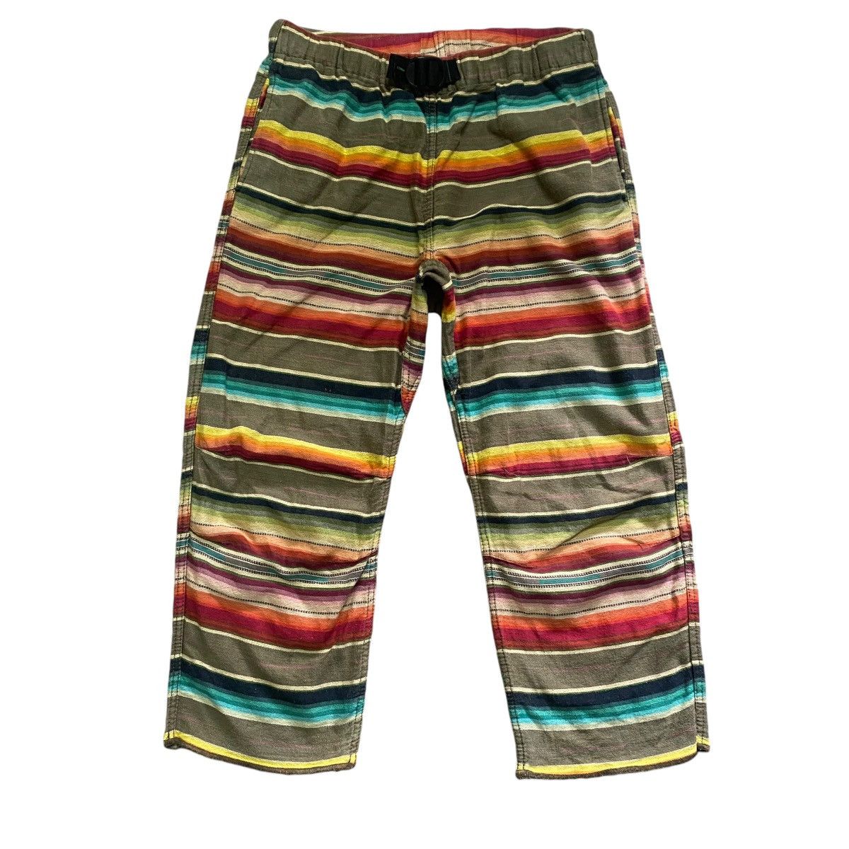 Wild Things Vintage Wildthings Rainbow Striped Cropped Pants Size US 28 / EU 44 - 2 Thumbnail