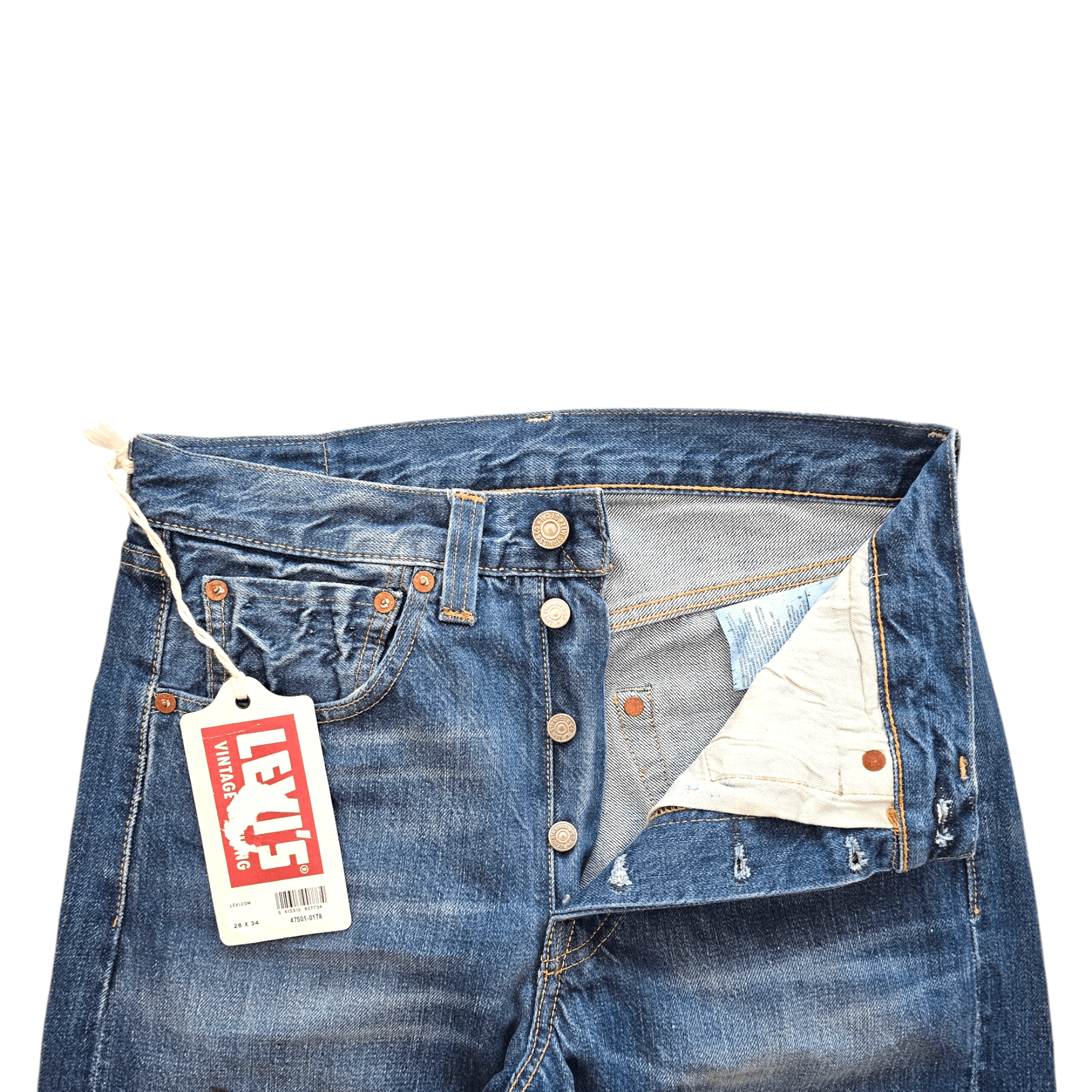 Levi's Vintage Clothing Levi's Vintage Clothing 1947 501 W28L34 Big E Selvedge Cone Size US 28 / EU 44 - 2 Thumbnail