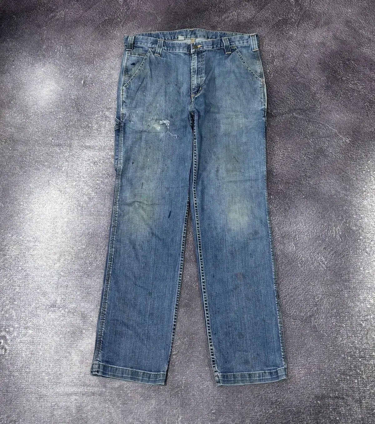 Carhartt × Vintage Vintage Carhartt Hype Blue USA Denim Relaxed Fit Jeans Size US 36 / EU 52 - 2 Thumbnail