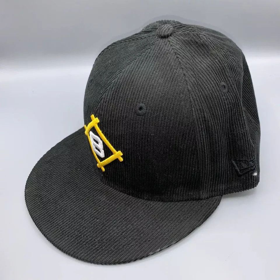 New Era Brooklyn Dodgers Hat Men 7 5/8 Black Corduroy Fitted Cap Size ONE SIZE - 3 Thumbnail