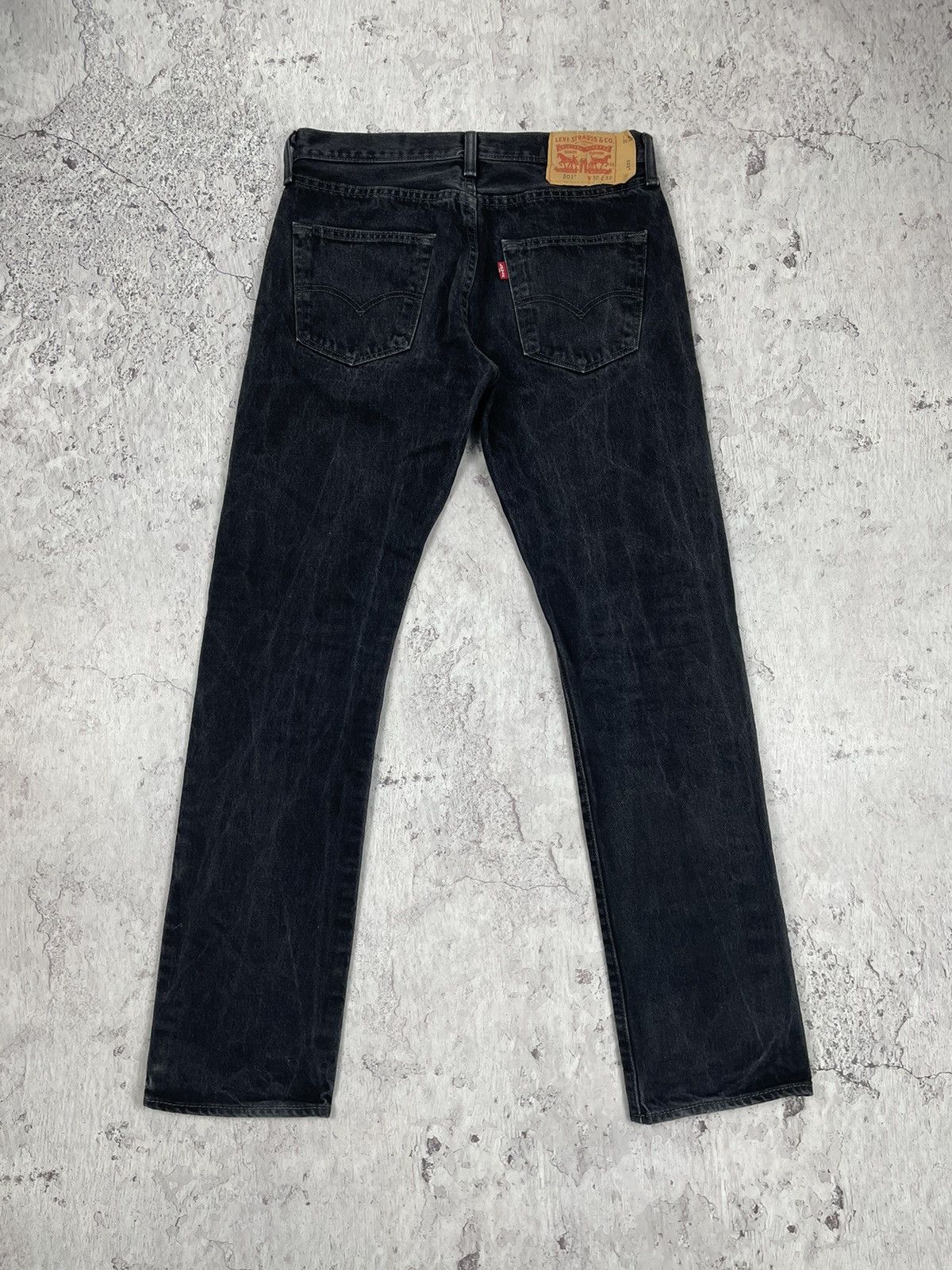 Levi's 501 Black Denim Straight Denim Pants for Men, W35 cotton black type Vintage Second Hand