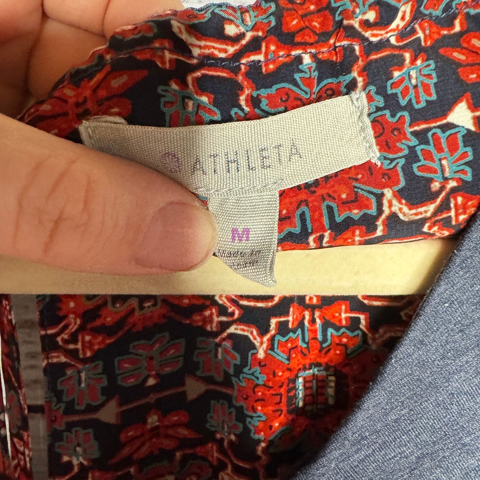 Athleta ATHLETA Printed Martinique Dress - Size Medium - Red Size M / US 6-8 / IT 42-44 - 4 Thumbnail