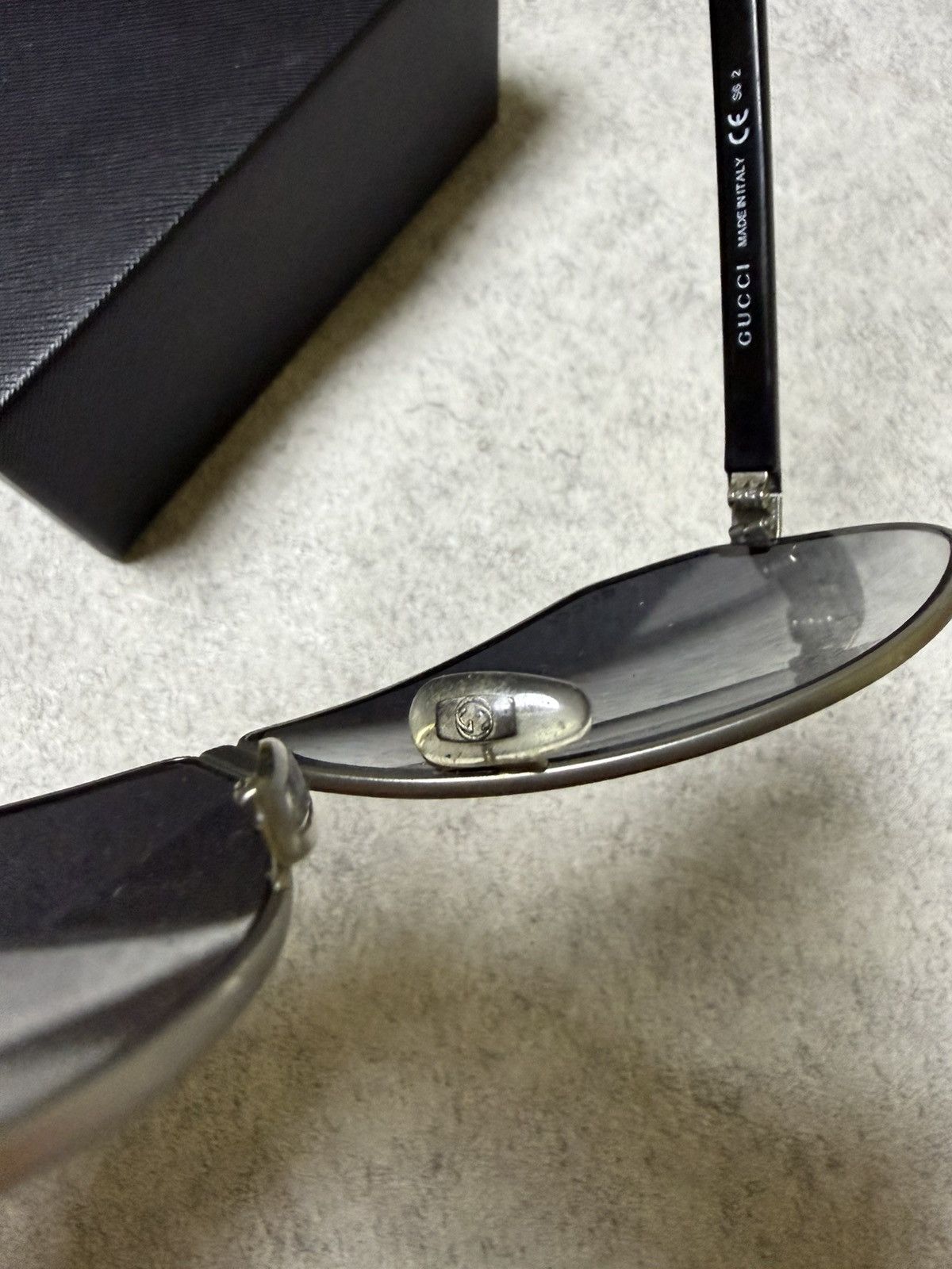 Gucci Vintage 00s Gucci Aviator Sunglasses Very Rare Silver Size ONE SIZE - 4 Thumbnail