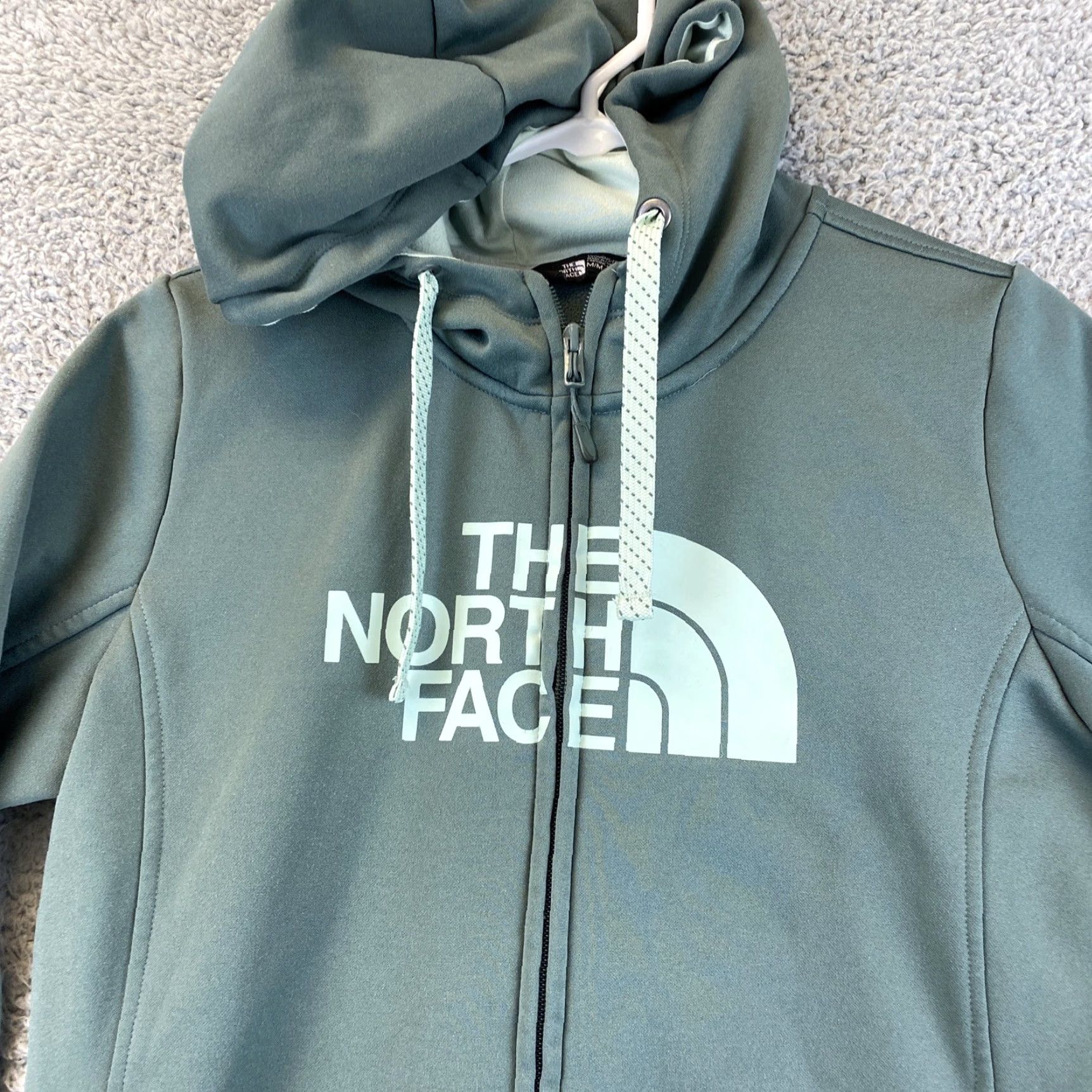 The North Face The North Face Hoodie Zip Pullover M Medium Green Big Logo 57-21 Womens Size M / US 6-8 / IT 42-44 - 2 Thumbnail