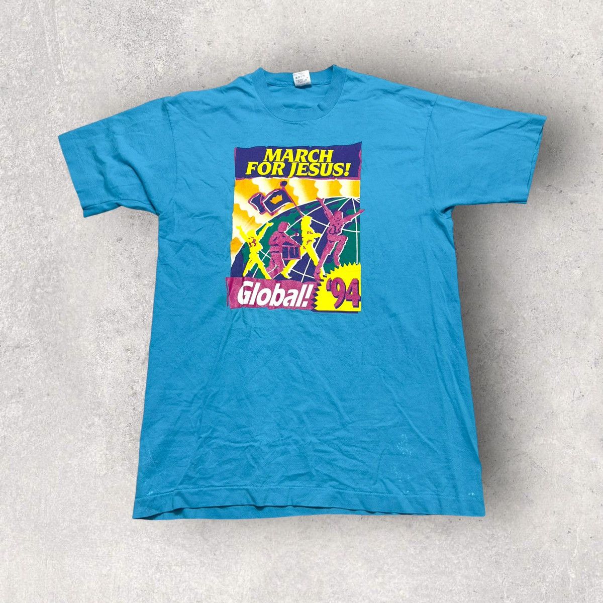 Fruit Of The Loom × Vintage Vintage 1994 Walk for Jesus tee Size US L / EU 52-54 / 3 - 1 Thumbnail