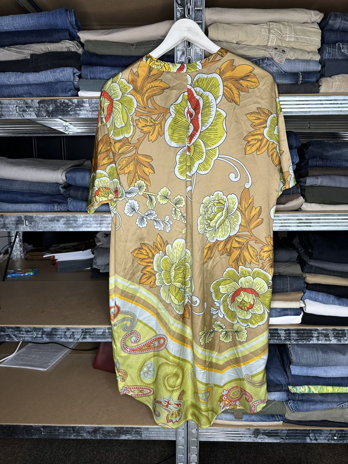 Other Herzen’s Angelegenheit Silk Floral Paisley V-Neck Dress Size XS / US 0-2 / IT 36-38 - 2 Thumbnail