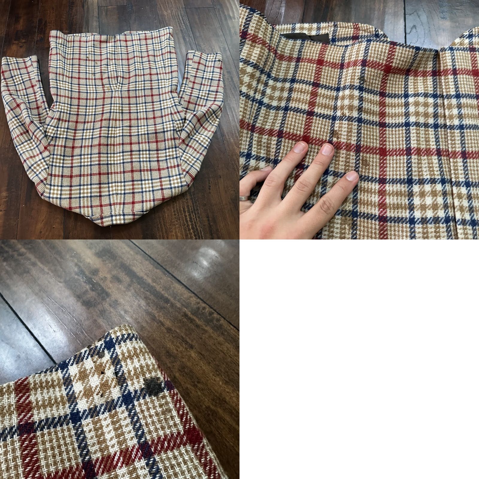 Vintage VTG Suit Jacket 40 Wool Tan Pinstripe Rockabilly 1970s 1960s Vintage Sportcoat Men’s Womens? Size 40R - 9 Thumbnail