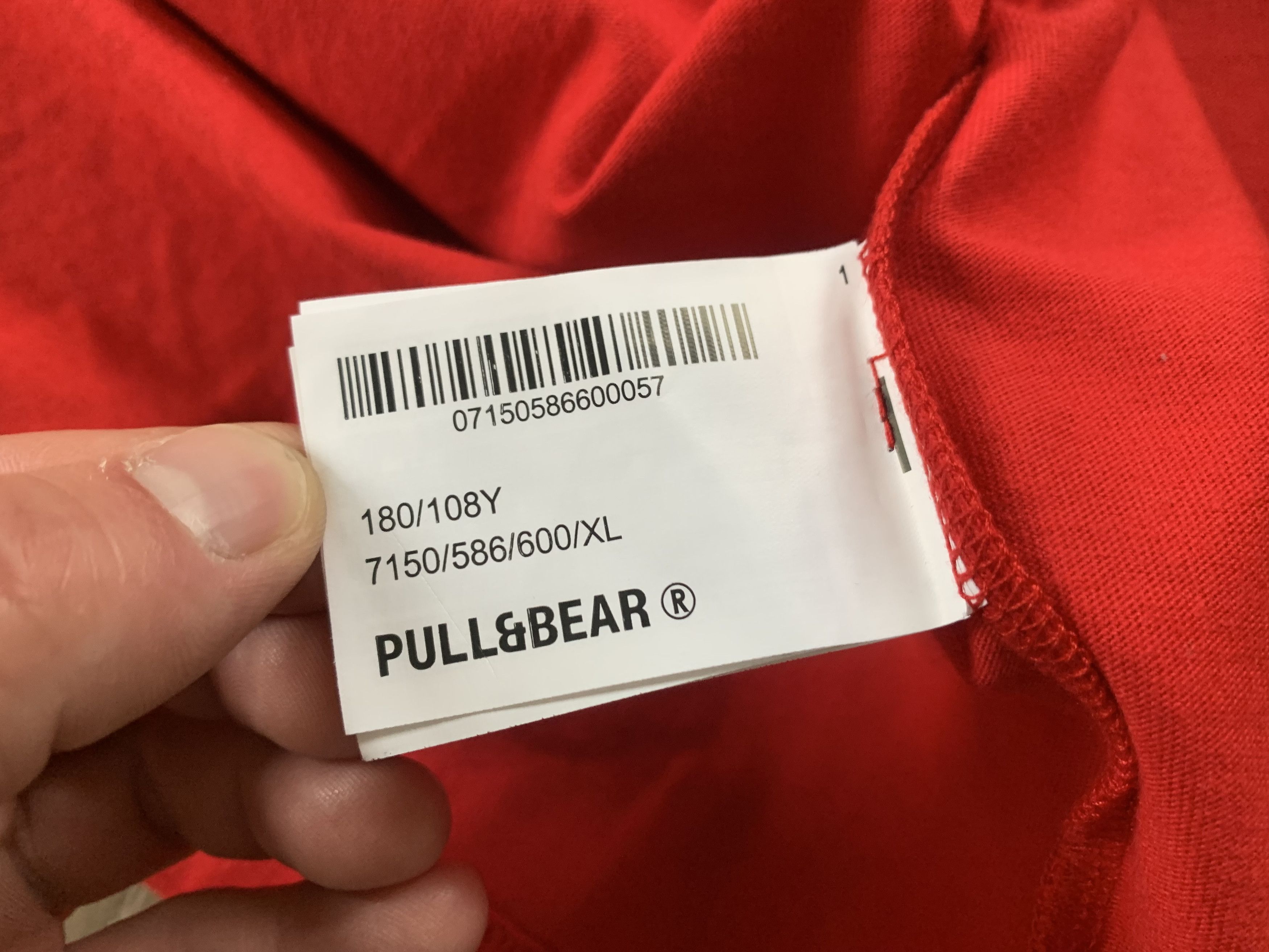 Pull & Bear Pull&Bear Mens Red Cotton T Shirt Size US XL / EU 56 / 4 - 8 Thumbnail