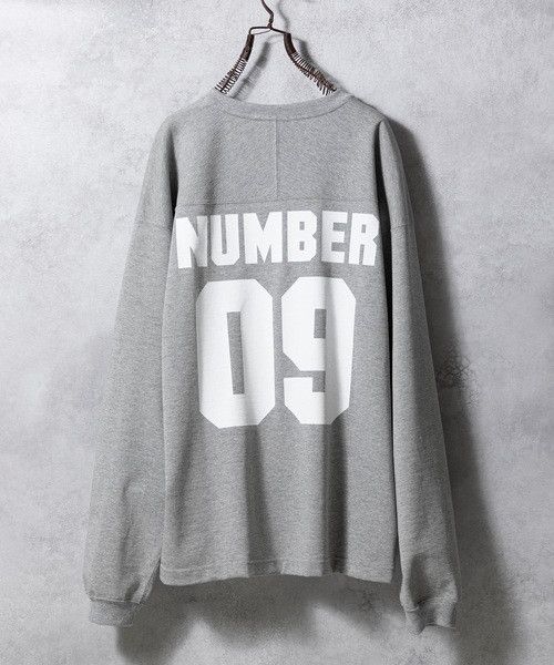 Number (N)ine Number nine HEAVY COTTON NUMBERING FOOTBALL L/S T-SHIRT Size US M / EU 48-50 / 2 - 2 Thumbnail