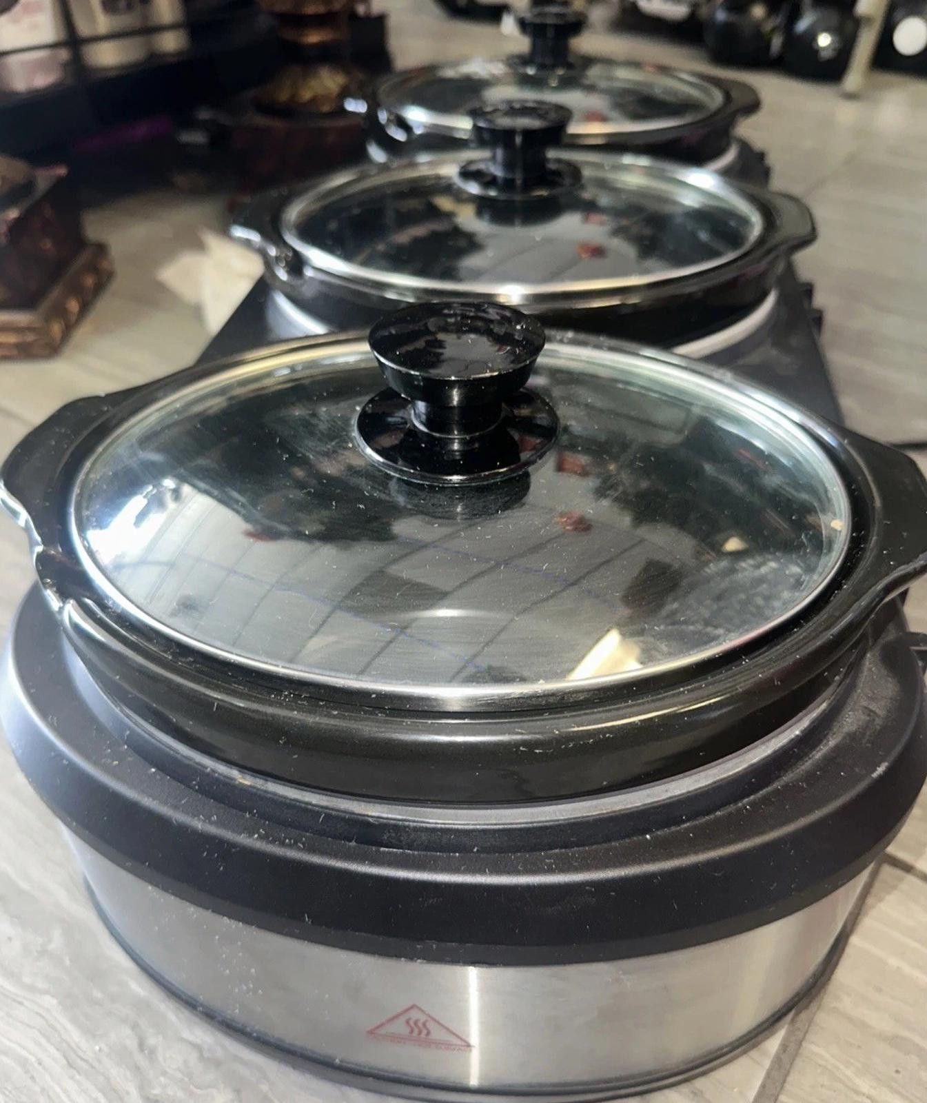 Other Frigidaire 2.5 Quart Three Pot Slow Cooker Stainless Steel Size ONE SIZE - 8 Thumbnail