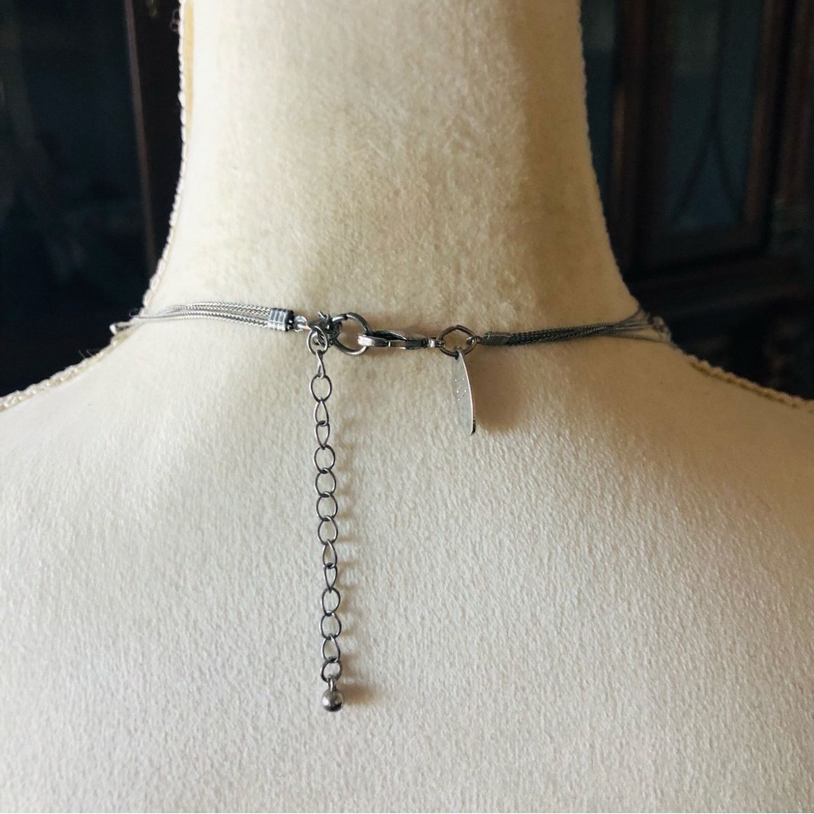 Jewelry NY&Co quad strand silver beaded chain necklace Size ONE SIZE - 7 Thumbnail