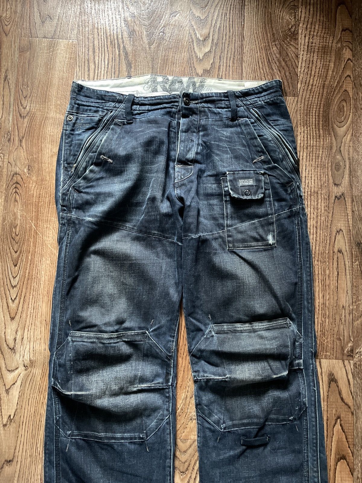 G-Star Vintage G star Double Knee Jeans Baggy Wide Big logo japanes Size US 34 / EU 50 - 3 Thumbnail