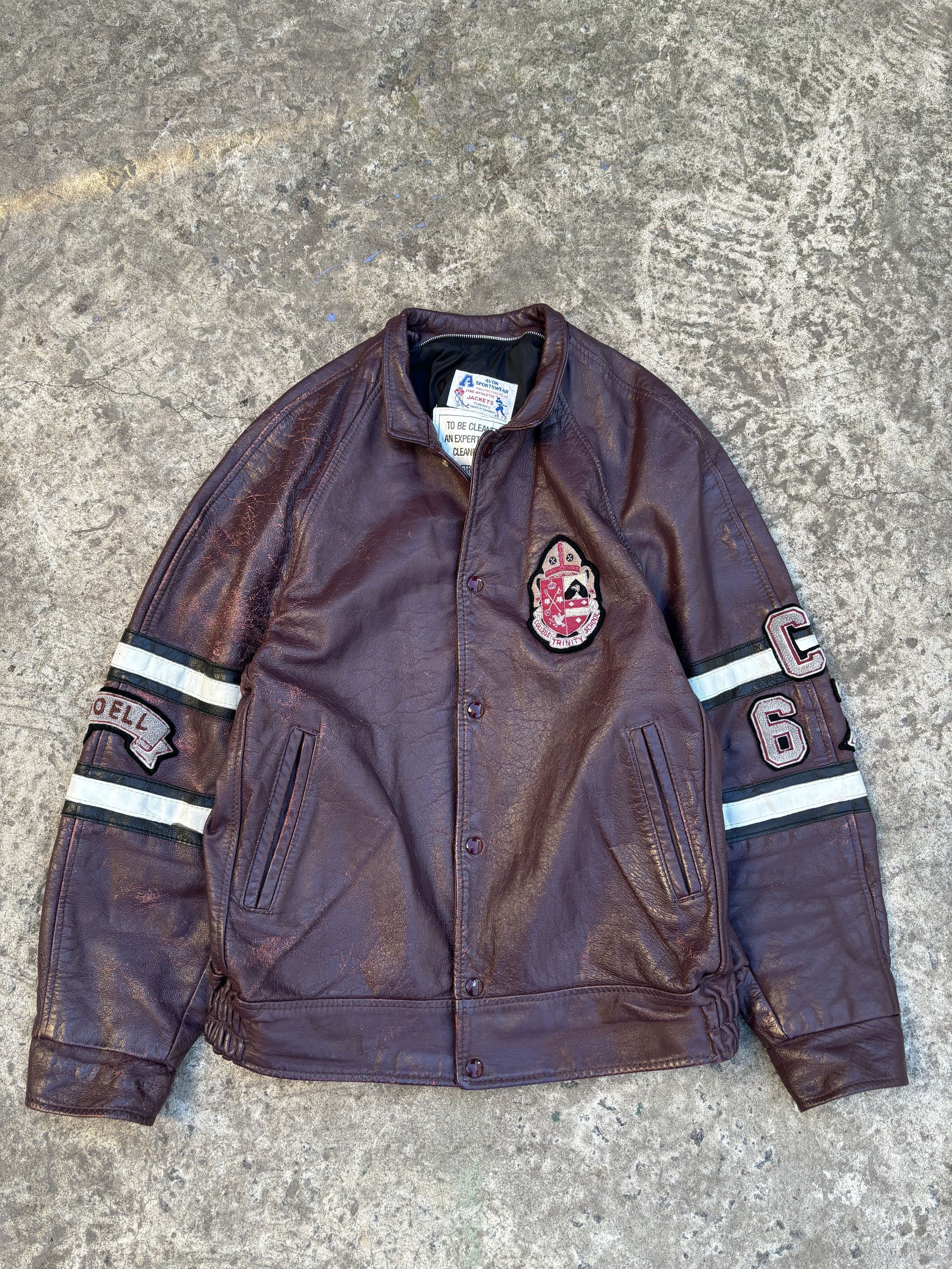 Other Vintage 70s Avon Sportswear Trinity Hockey Leather Jacket Size US L / EU 52-54 / 3 - 1 Thumbnail