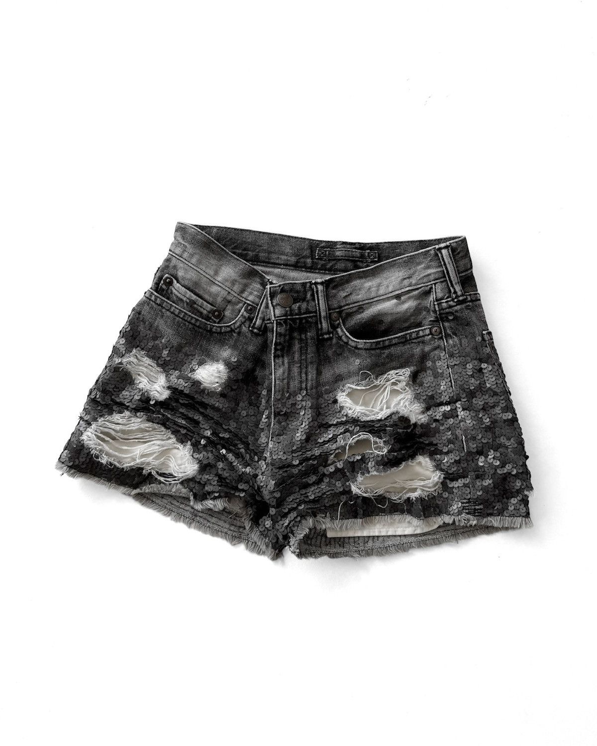 Maison MIHARA YASUHIRO MIHARAYASUHIRO DISTRESSED DENIM SHORTS Size US 29 - 2 Thumbnail