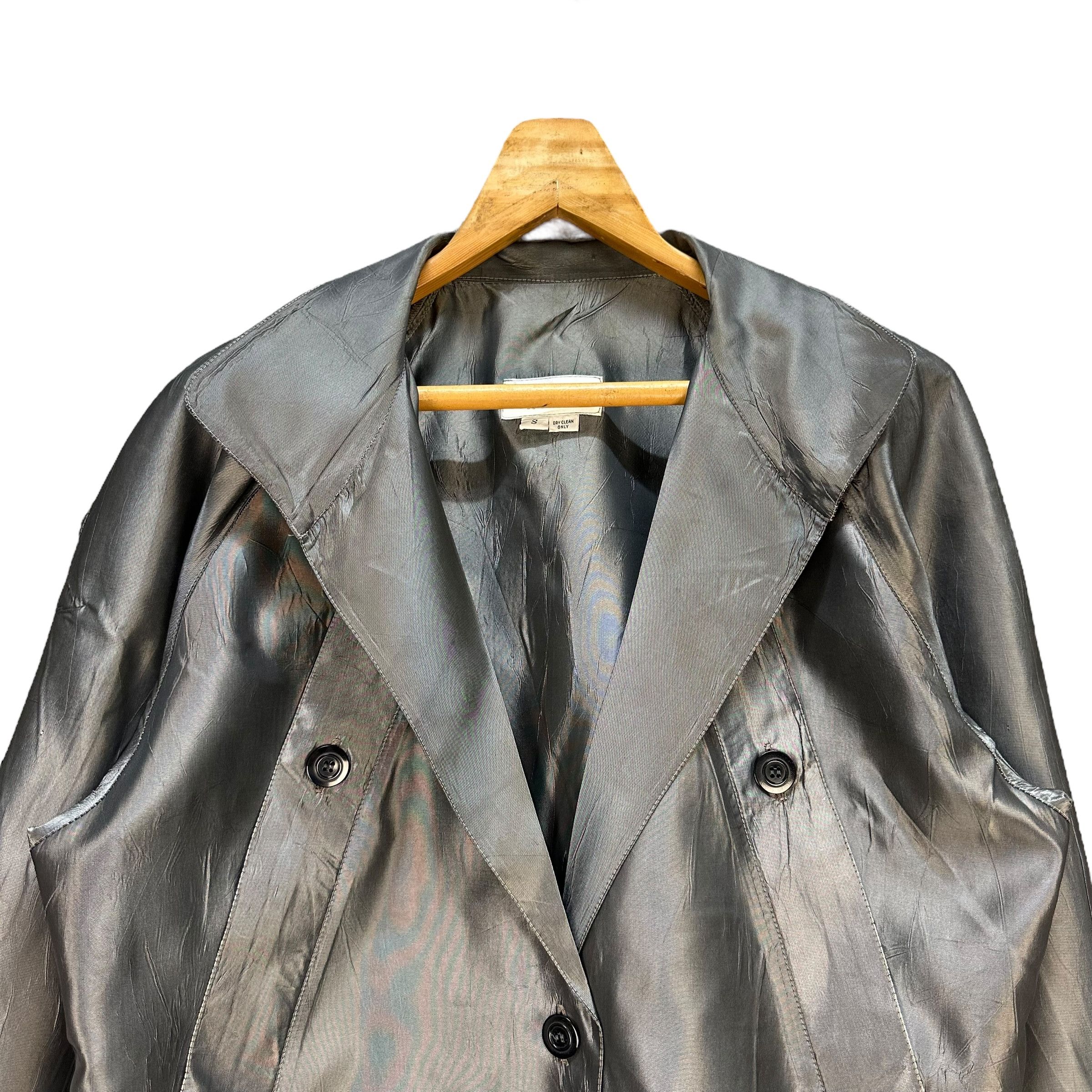 Vintage 90's SUSANNA BEVERLY HILLS Shiny Grey Jacket #A75-1812 Size S / US 4 / IT 40 - 2 Thumbnail