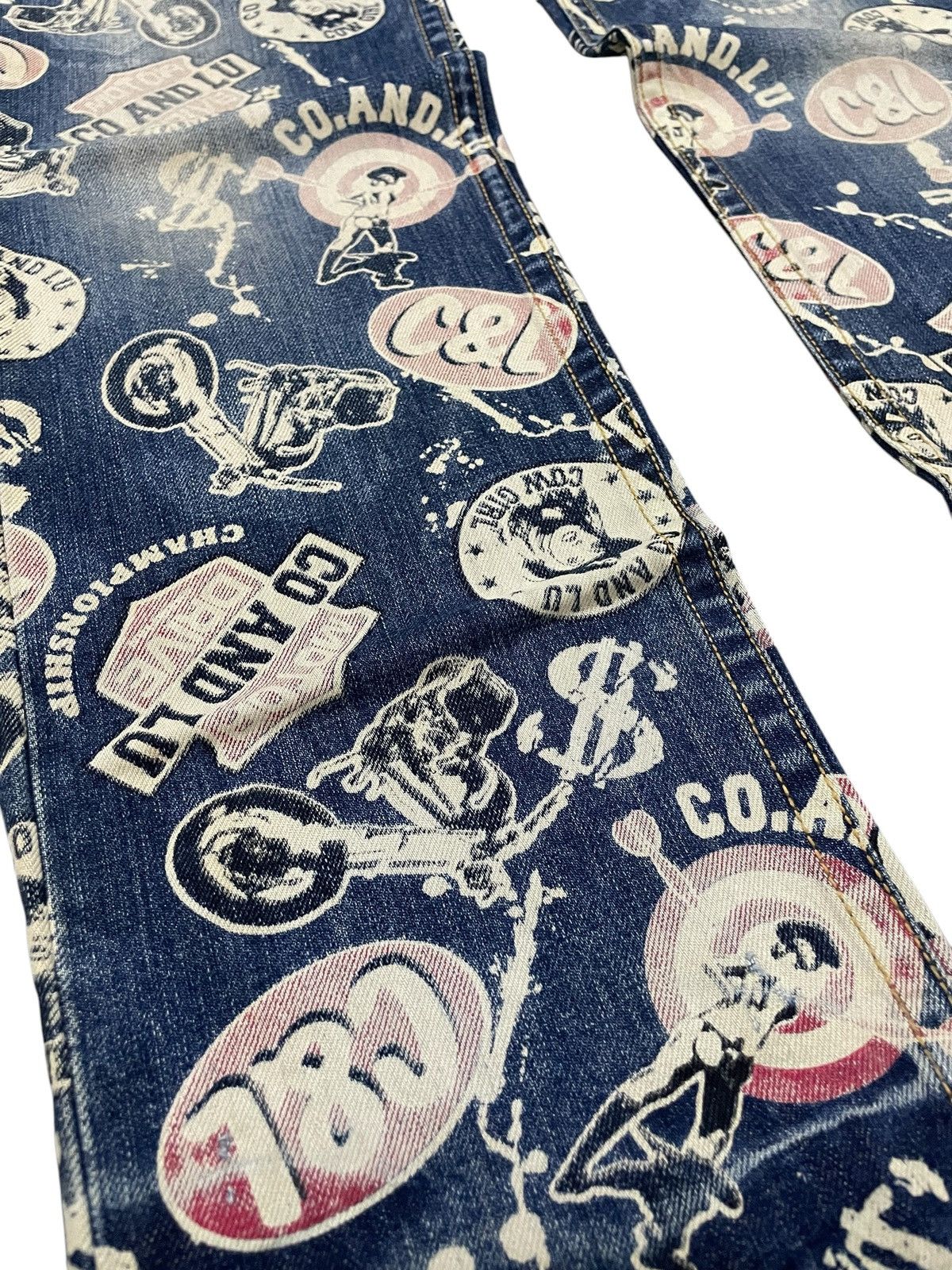 Hysteric Glamour Hysteric Glamour Style Co&Lu Japan All Over Print Jeans Size US 30 / EU 46 - 7 Thumbnail