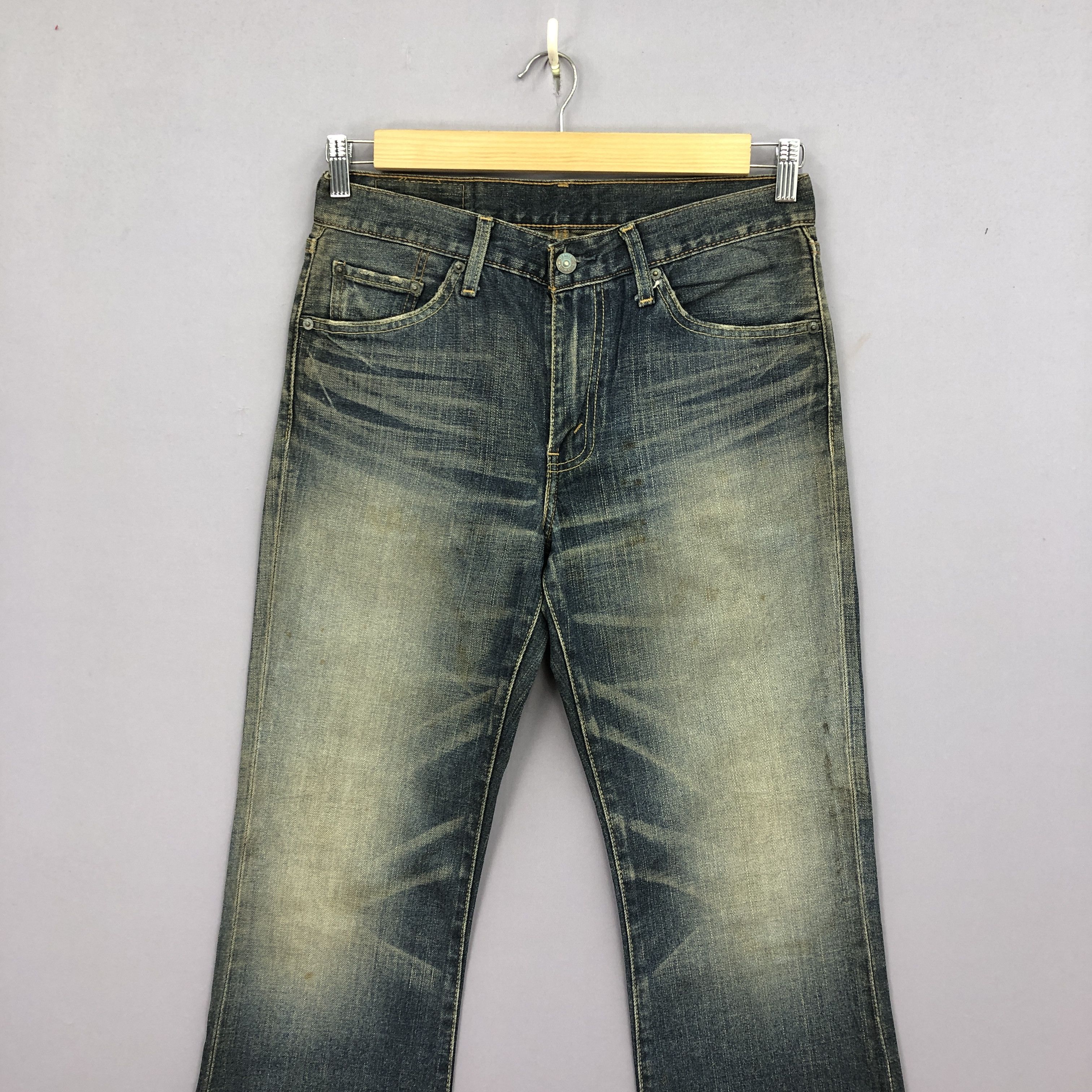 If Six Was Nine Vintage Levis 517 Flare Jeans Levi's Bootcut Mud Wash Denim Size US 30 / EU 46 - 3 Thumbnail