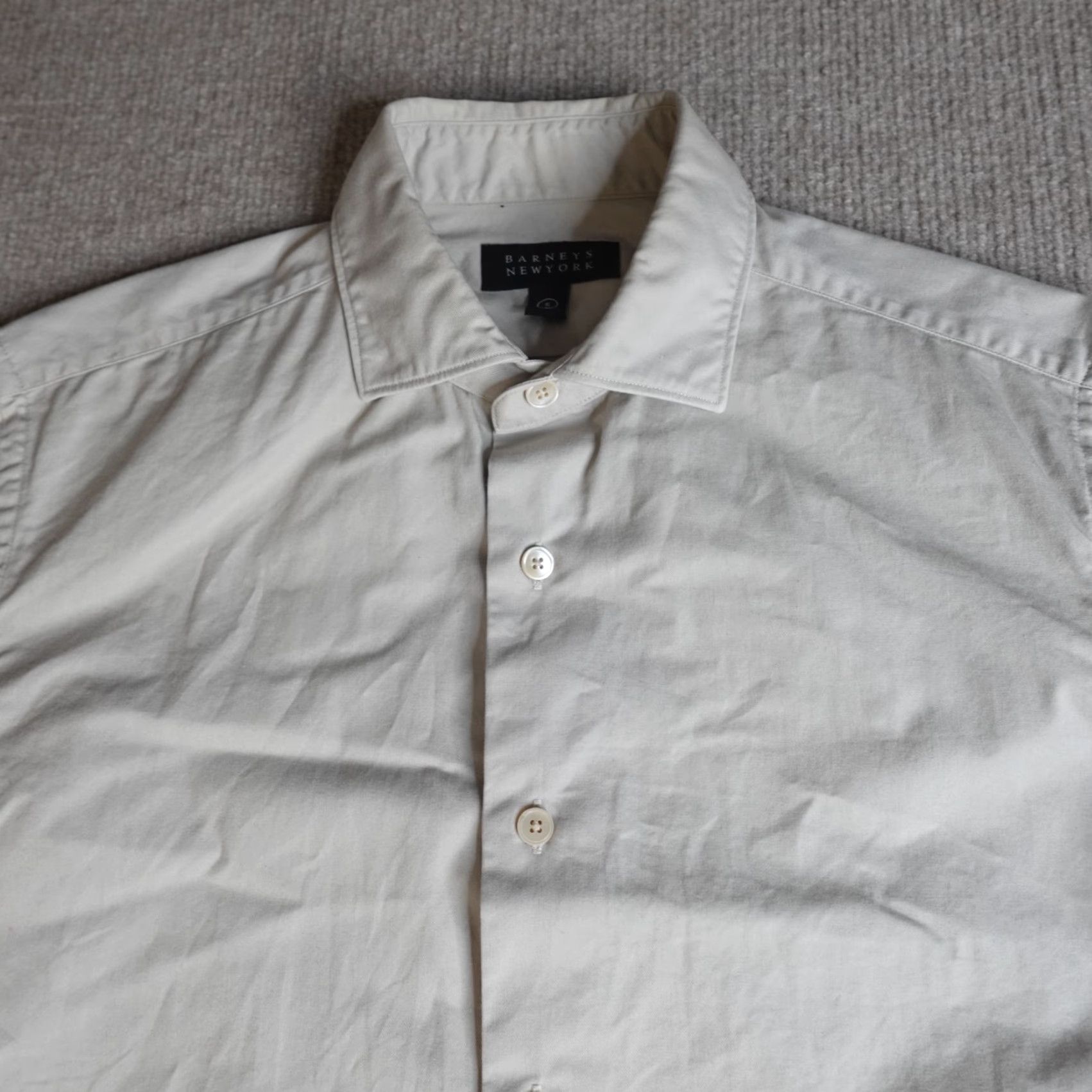 Vintage Barneys New York Men Shirt Button-Up Collared Long Sleeve Beige 100% Cotton Regular Size S Romania Vintage: No - All Seasons Size US S / EU 44-46 / 1 - 2 Thumbnail