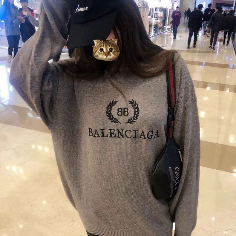 Balenciaga Balenciaga Embroidered Double B Wheat Letter Logo High-Nec Size S / US 4 / IT 40 - 8 Thumbnail
