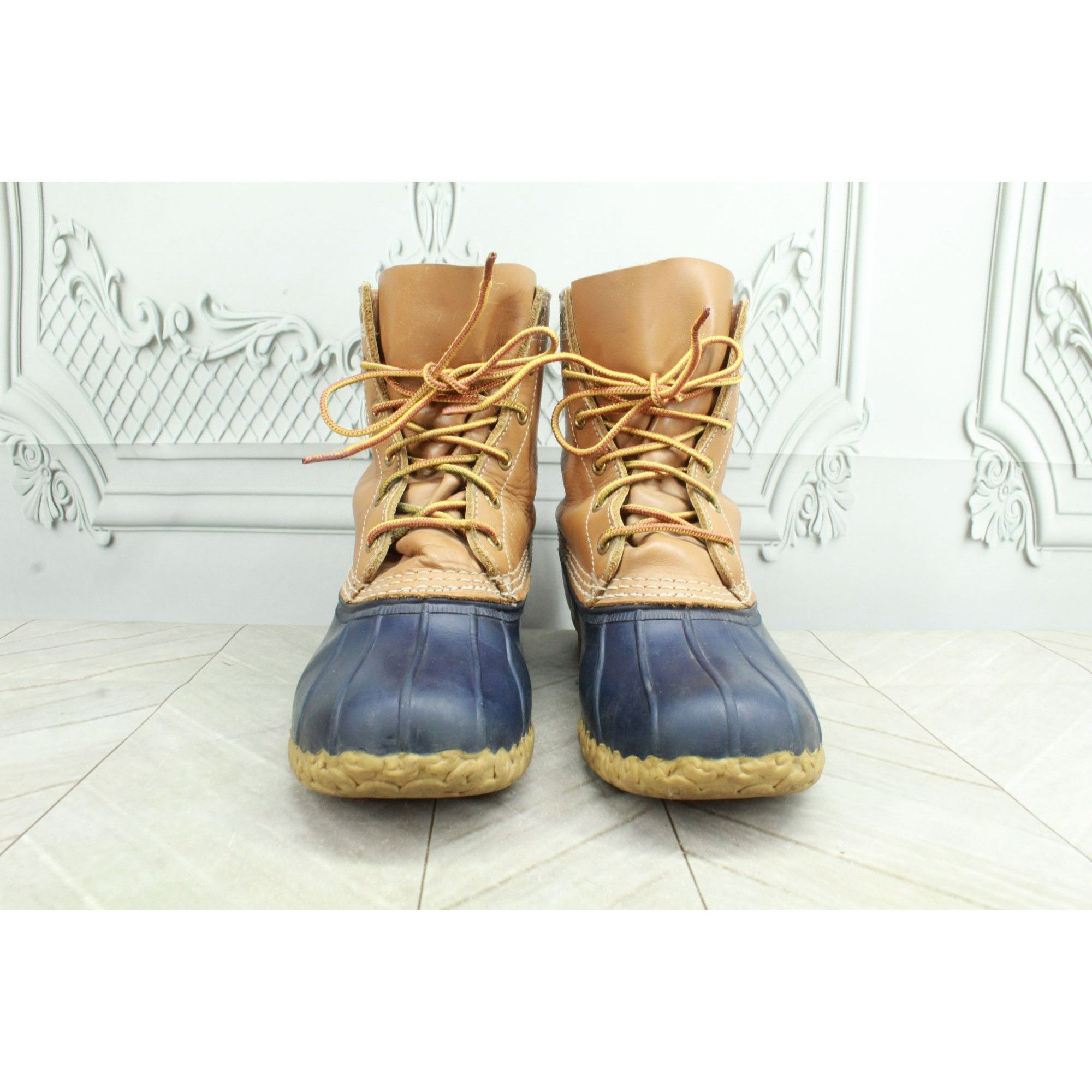 Leather LL Bean Women's Leather Unlined Ankle Duck Boots Size US 7 / IT 37 - 4 Thumbnail
