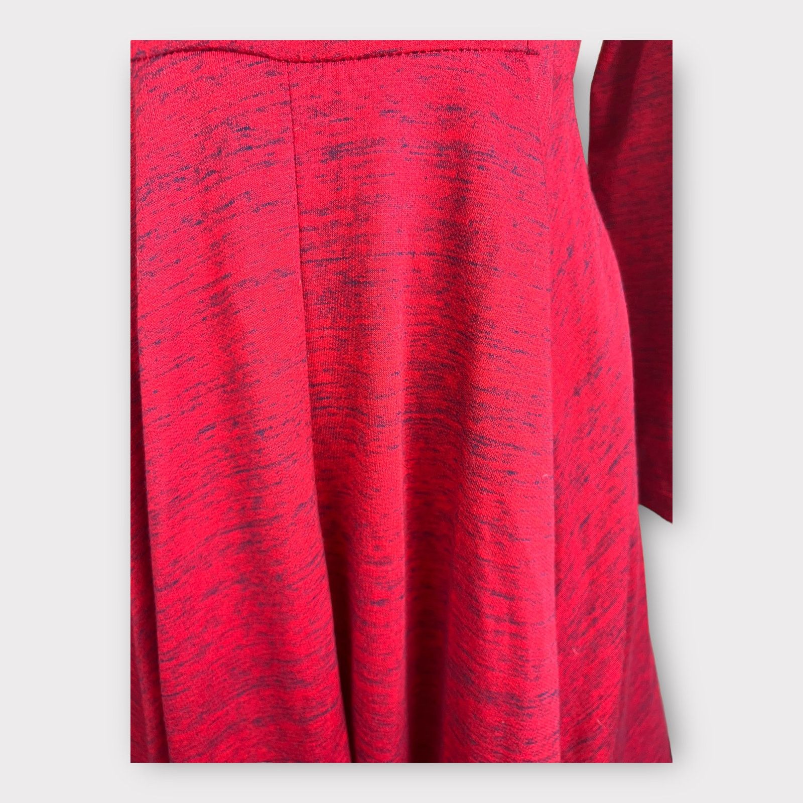 Nordstrom Collective Concepts | Red Long Sleeve Fit and Flare Dress Size S / US 4 / IT 40 - 2 Thumbnail