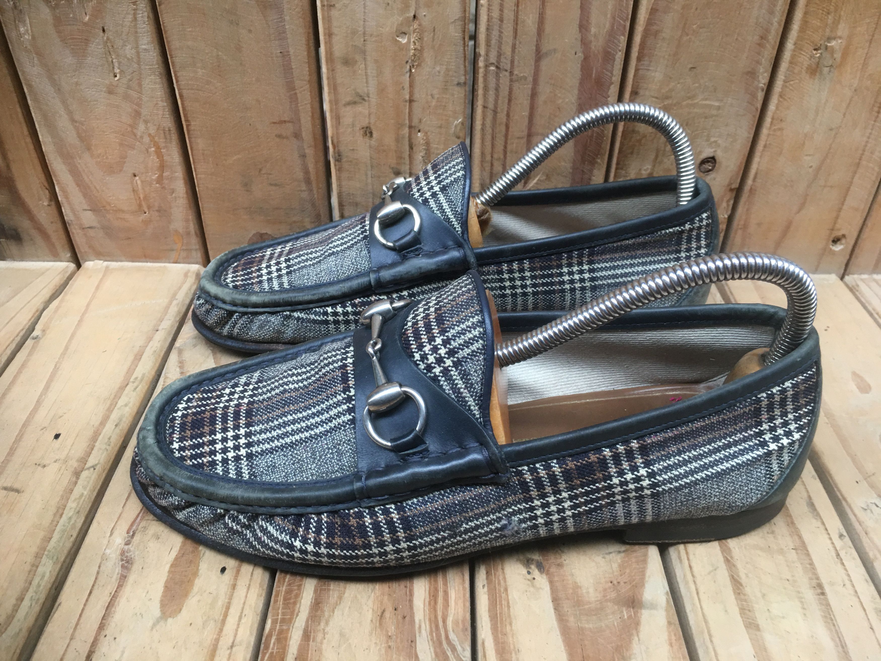 Gucci VTG 1953 Gucci blue checked denim loafers UK 6 Size US 6.5 / EU 39-40 - 13 Thumbnail