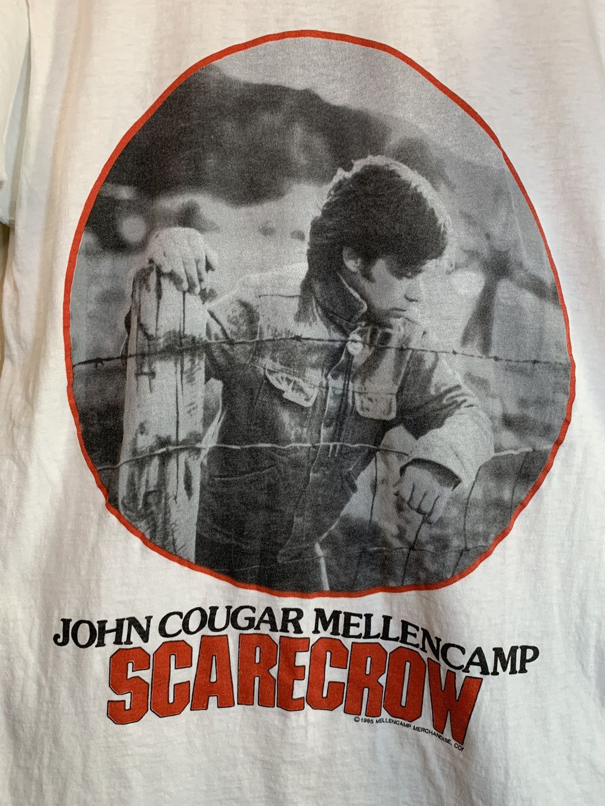 Band Tees × Vintage *RARE* Vintage 1985 John Cougar Mellencamp Scarecrow T-Shirt Size US M / EU 48-50 / 2 - 3 Thumbnail