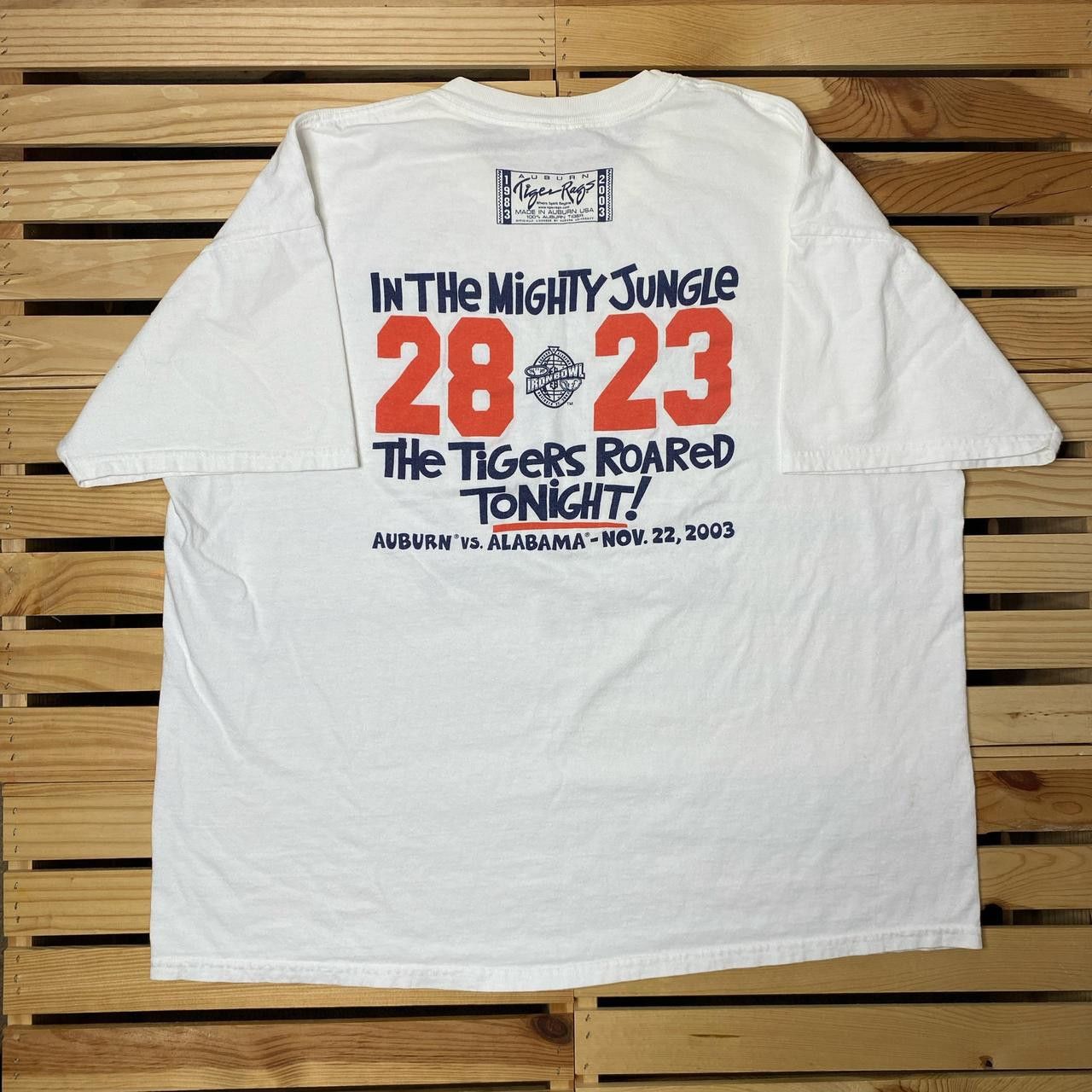 Jerzees Vintage Auburn University White College Tee Size 2XL Size US XXL / EU 58 / 5 - 2 Thumbnail