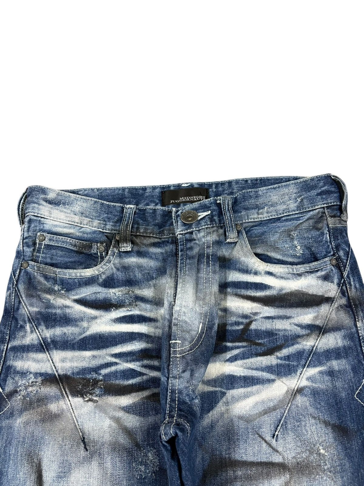 Japanese Brand Vintage Japanese Brand Paint Distress Jeans Like Numbernine Size US 28 / EU 44 - 4 Thumbnail