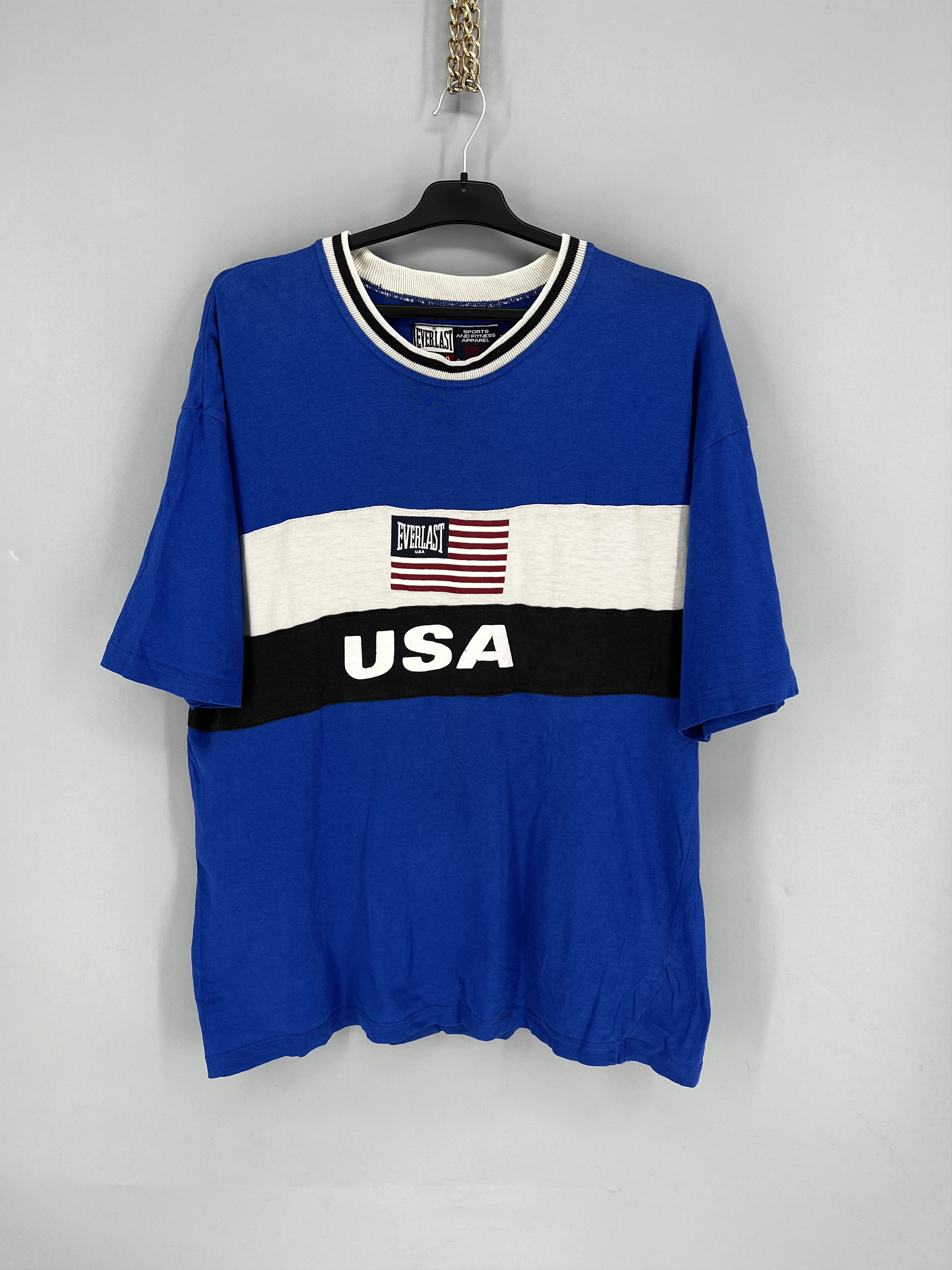 Everlast Vintage 80s Everlast Team USA Ringer Graphic T shirt Adult Size US XL / EU 56 / 4 - 1 Thumbnail