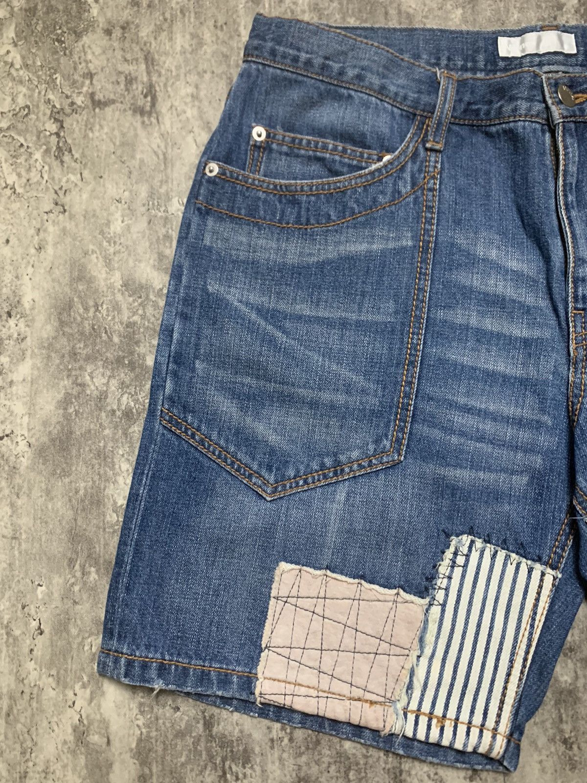 Issey Miyake Issey Miyake Ne Net Patch Work Jeans Short Kapital Style Size US 33 - 8 Thumbnail