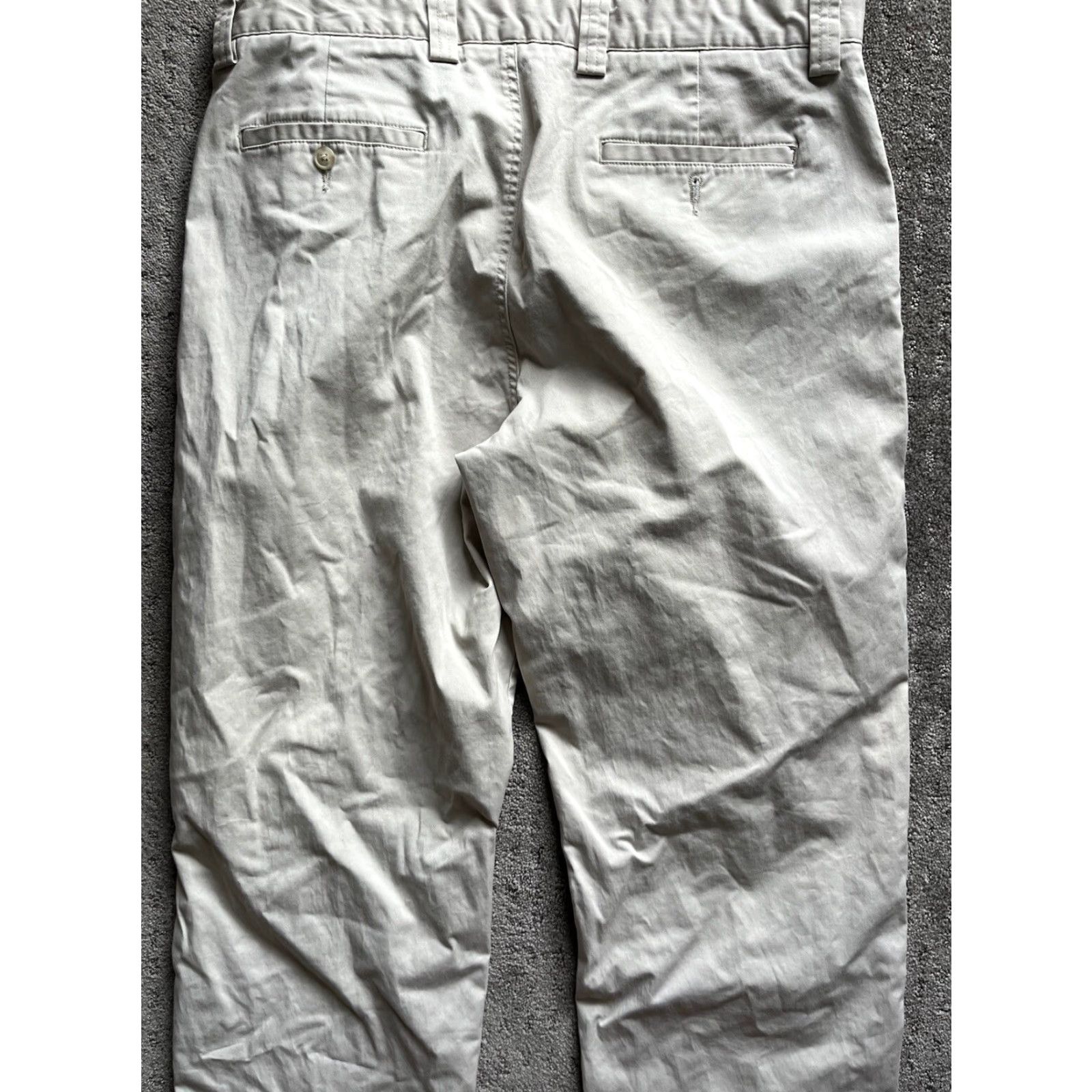 Perry Ellis Perry Ellis Cottons Mens Chino Pants 36x30 Regular Ivory/Beige Vintage-Style 36 Mens Chino Pants Size US 36 / EU 52 - 4 Thumbnail
