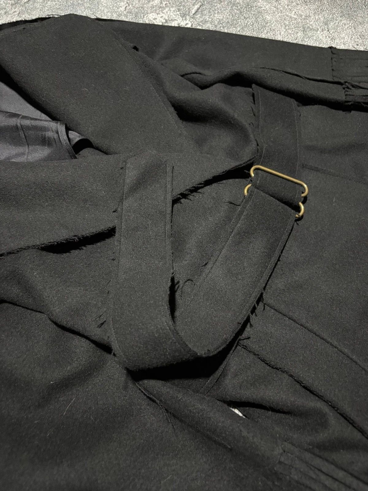Yves Saint Laurent Archive YSL Yves Saint Laurent Black Deconstructed Wool Coat Size US M / EU 48-50 / 2 - 9 Thumbnail