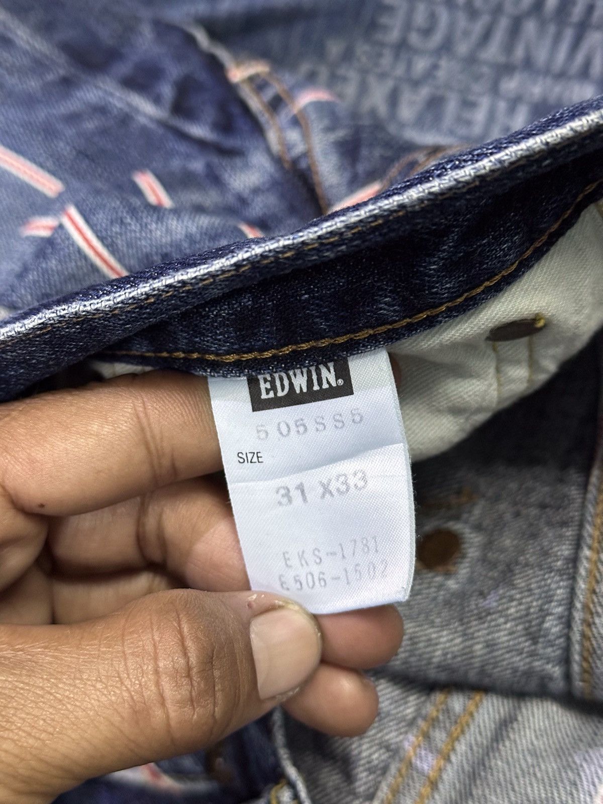 Kapital 💥 Edwin Full Selvedge 💥 Crazy Design Edwin Fully Selvedge 💥 Size US 34 / EU 50 - 10 Thumbnail