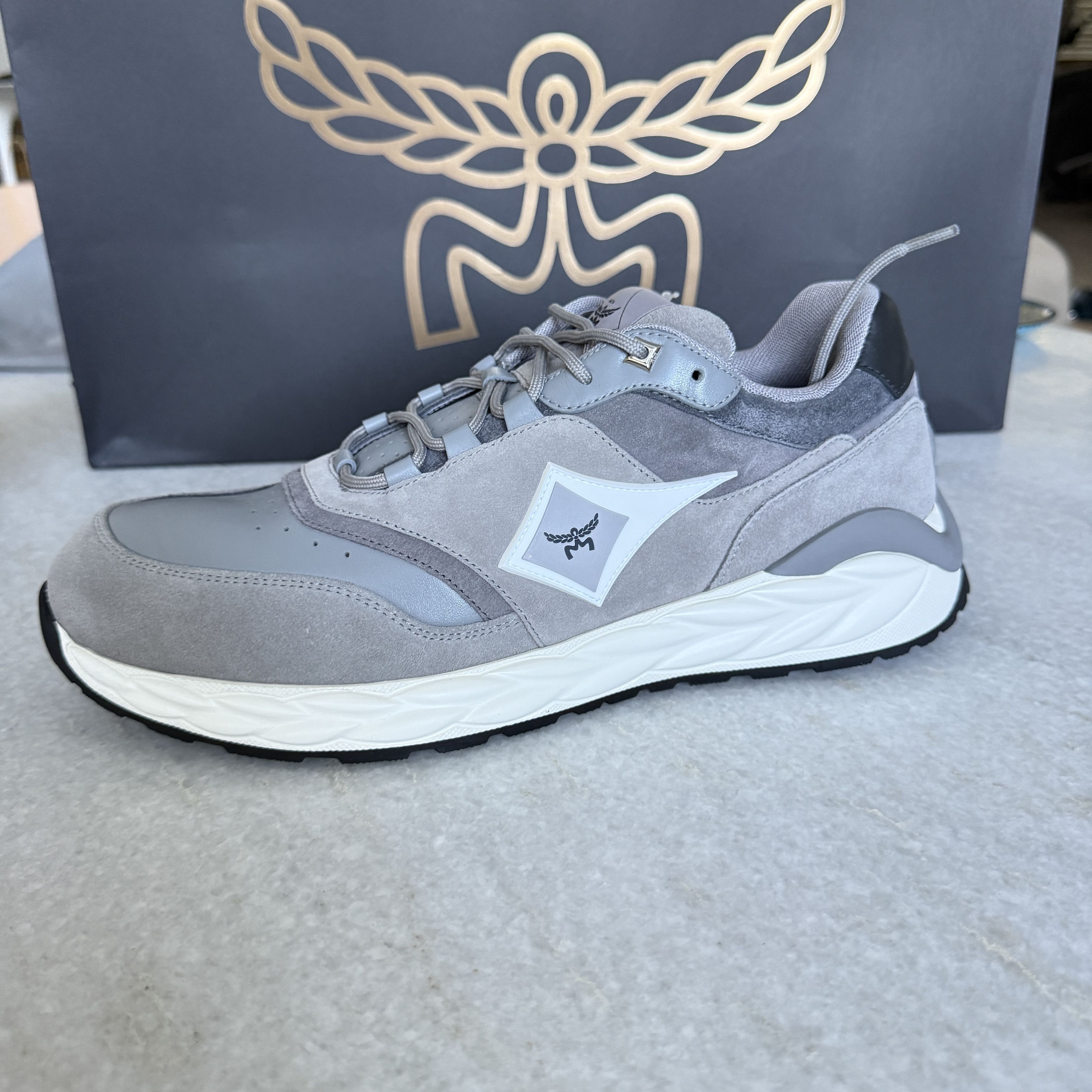 MCM MCM Skywander Low Top Sneakers Men's Ice Gray, Sz 44 Size US 11 / EU 44 - 4 Thumbnail
