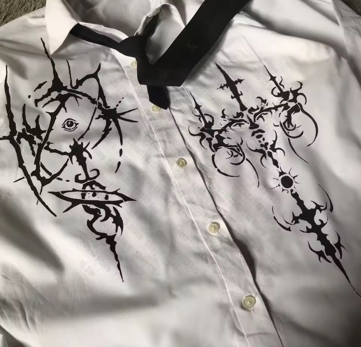 Other Street Classic Y2K Punk Gothic Style Long Sleeve Shirt Size US S / EU 44-46 / 1 - 2 Thumbnail