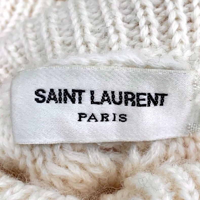 Saint Laurent Paris Saint Laurent A cream-colored half-turtleneck sweater 2504- Size S / US 4 / IT 40 - 5 Thumbnail