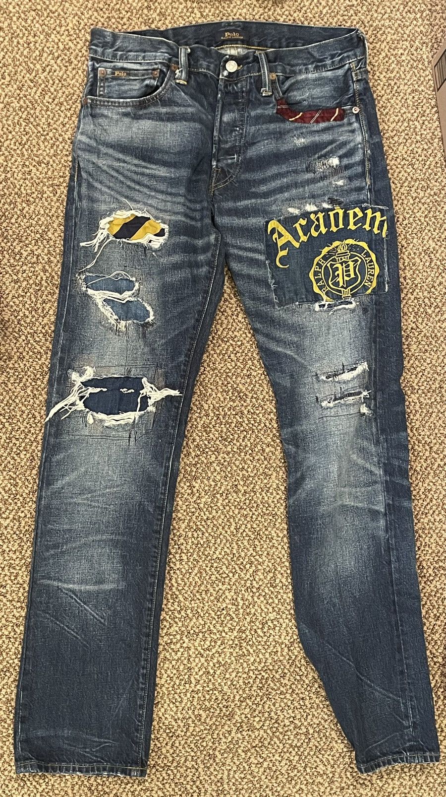 Polo Ralph Lauren × Vintage Polo Ralph Lauren Varick Slim Straight Academy Vintage Jeans Size US 30 / EU 46 - 1 Thumbnail