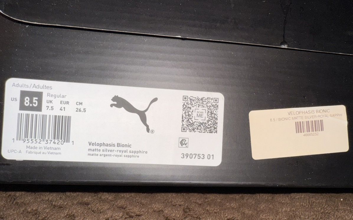 Puma Puma Select Velophasis “Bionic” silver/blue shoes NEW w/ Box Size US 8.5 / EU 41-42 - 4 Thumbnail