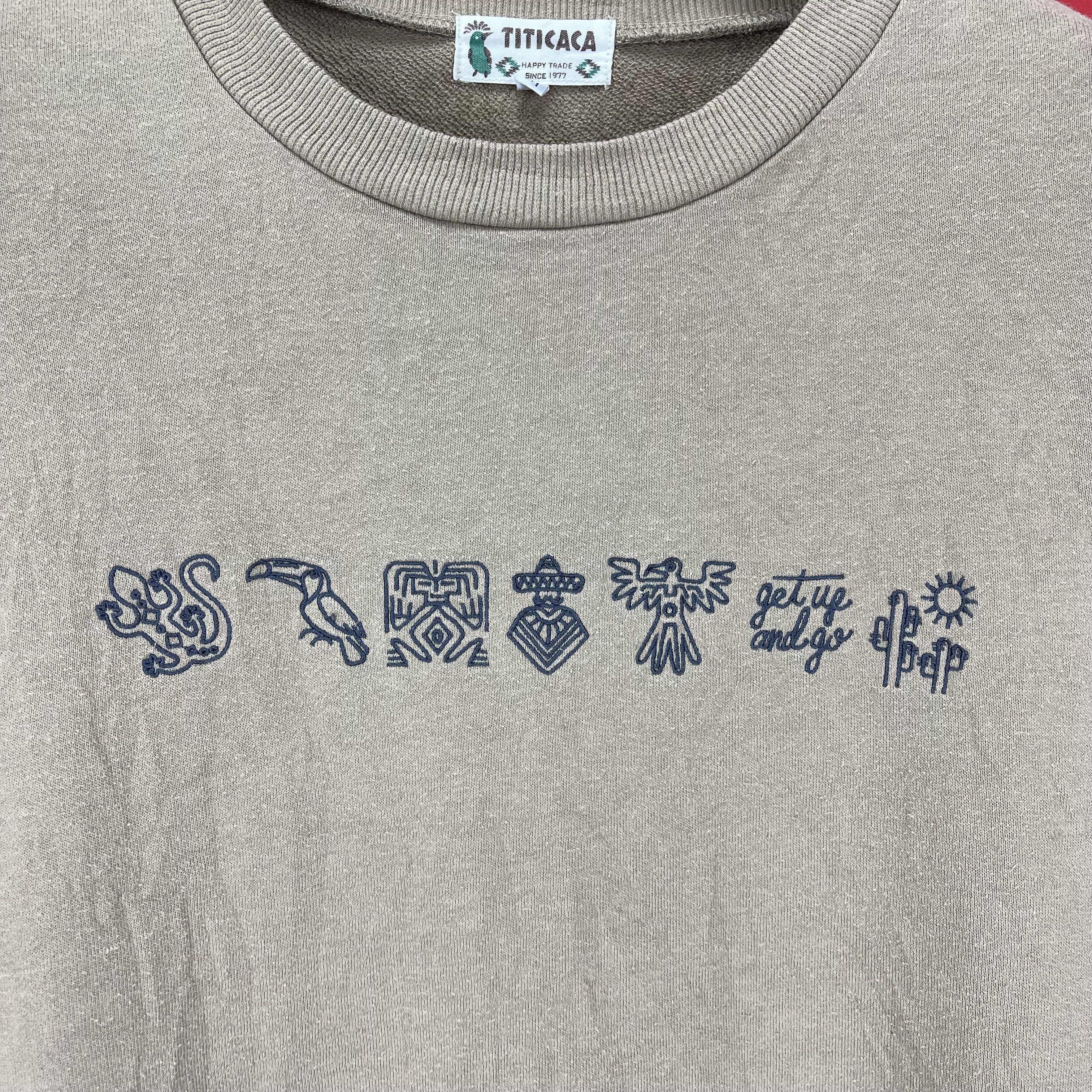 Japanese Brand TITICACA Crew Neck Sweatshirt #1975/12 Size US M / EU 48-50 / 2 - 2 Thumbnail