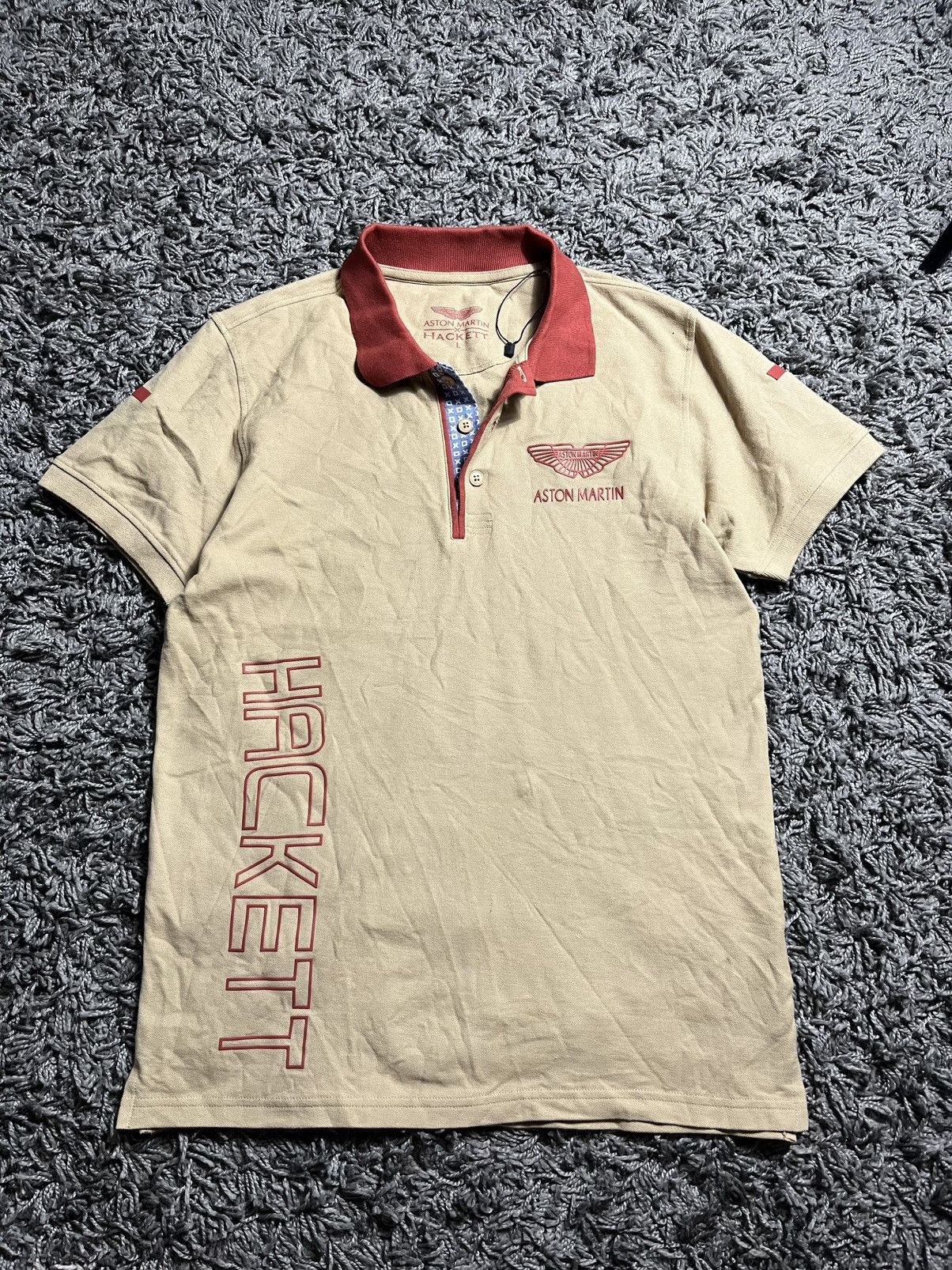 Hackett HACKET x ASTON MARTIN COTTON RACING POLO T-SHIRT Size US L / EU 52-54 / 3 - 1 Thumbnail