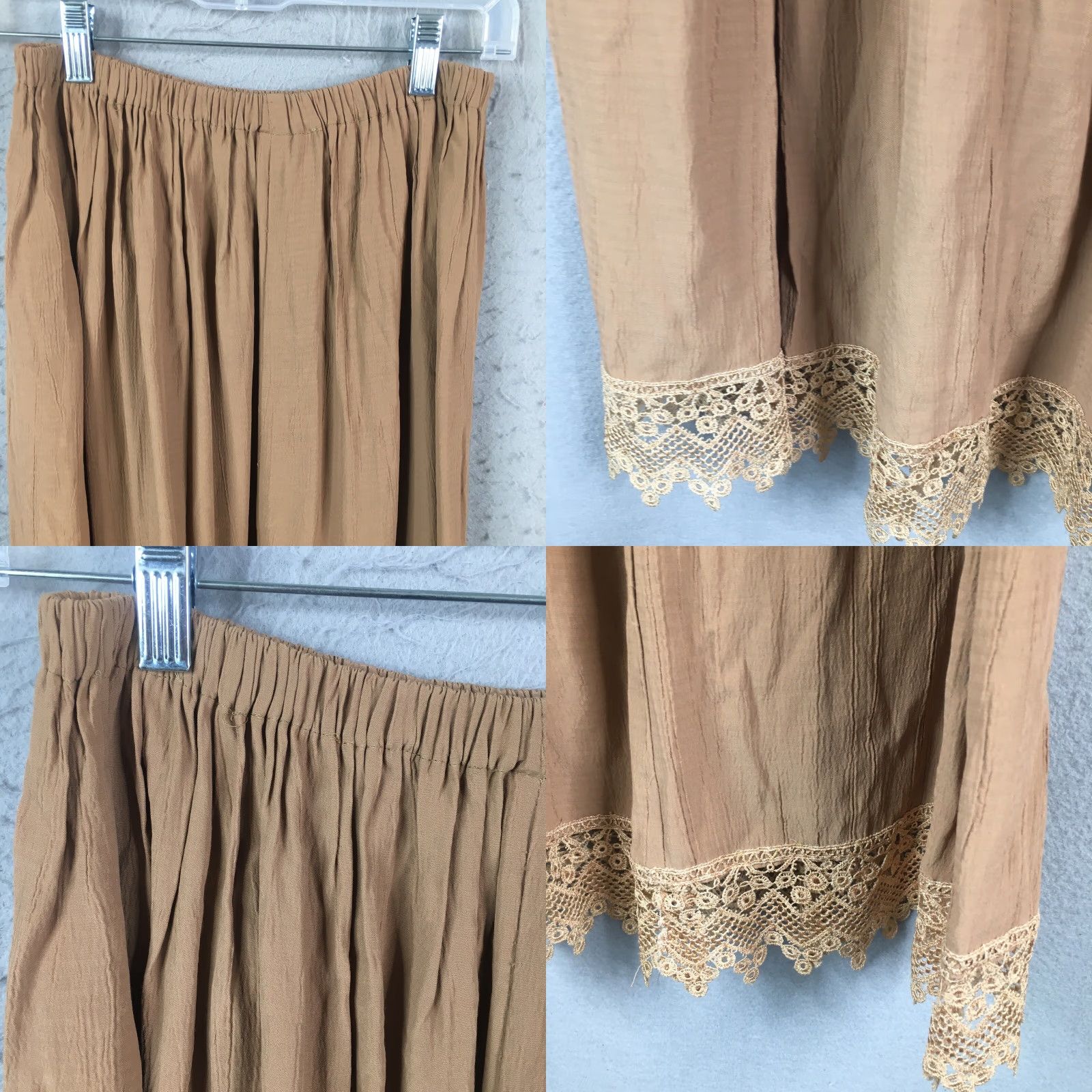 Vintage VINTAGE Pure West Maxi Skirt Women One Size Brown Crochet Boho Beach Hippie Retro Southwestern Long Size 42" / US 20 - 9 Thumbnail