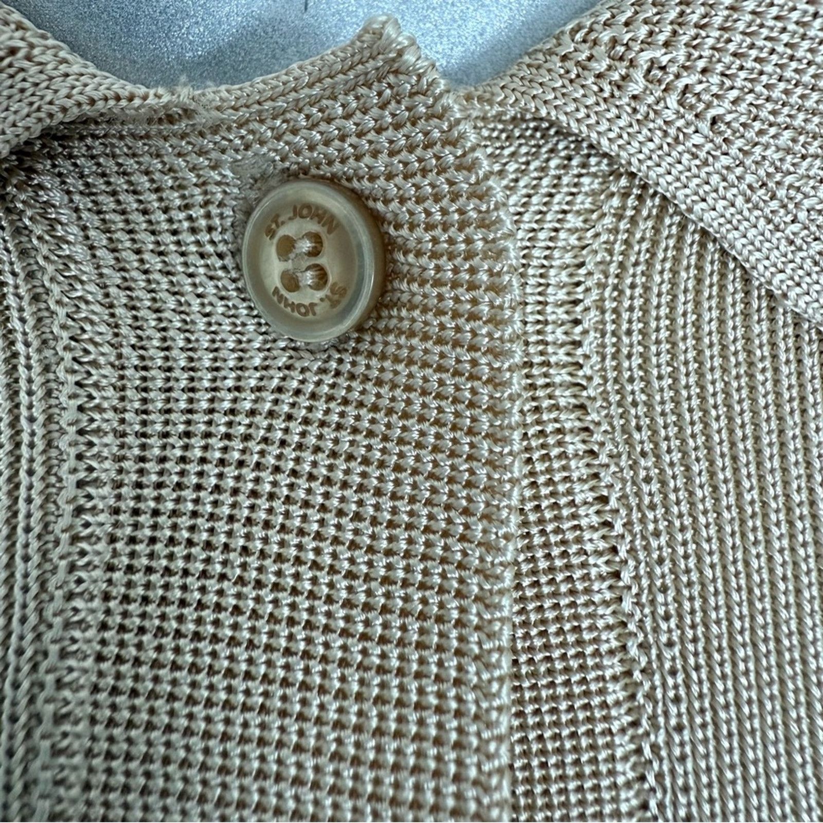 St. John St.John women beige cardigan size M Authentic Retail 750$ Size M / US 6-8 / IT 42-44 - 3 Thumbnail